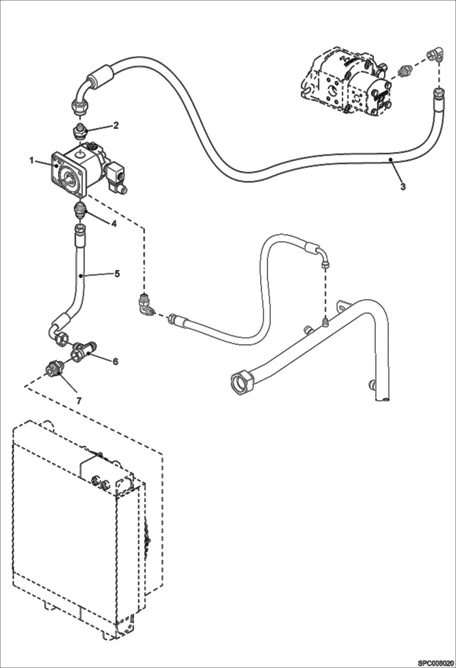 Схема запчастей Bobcat T40140 - COOLING FAN CIRCUIT POWER UNIT