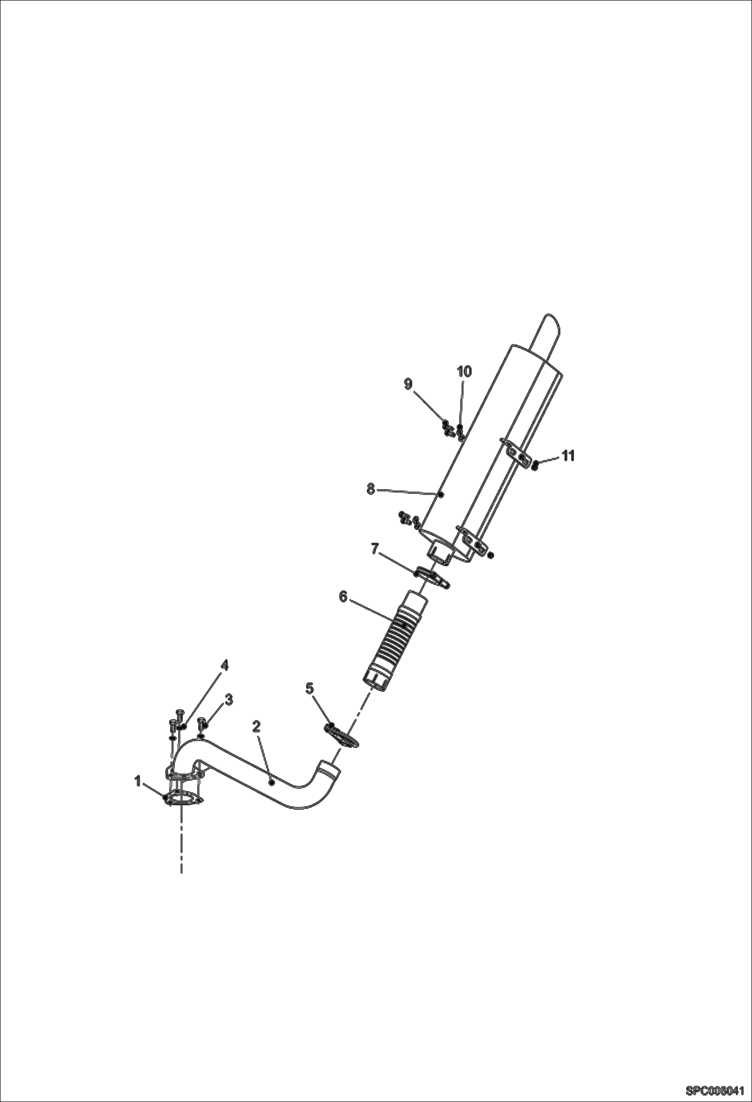 Схема запчастей Bobcat VR518 - EXHAUST SYSTEM POWER UNIT