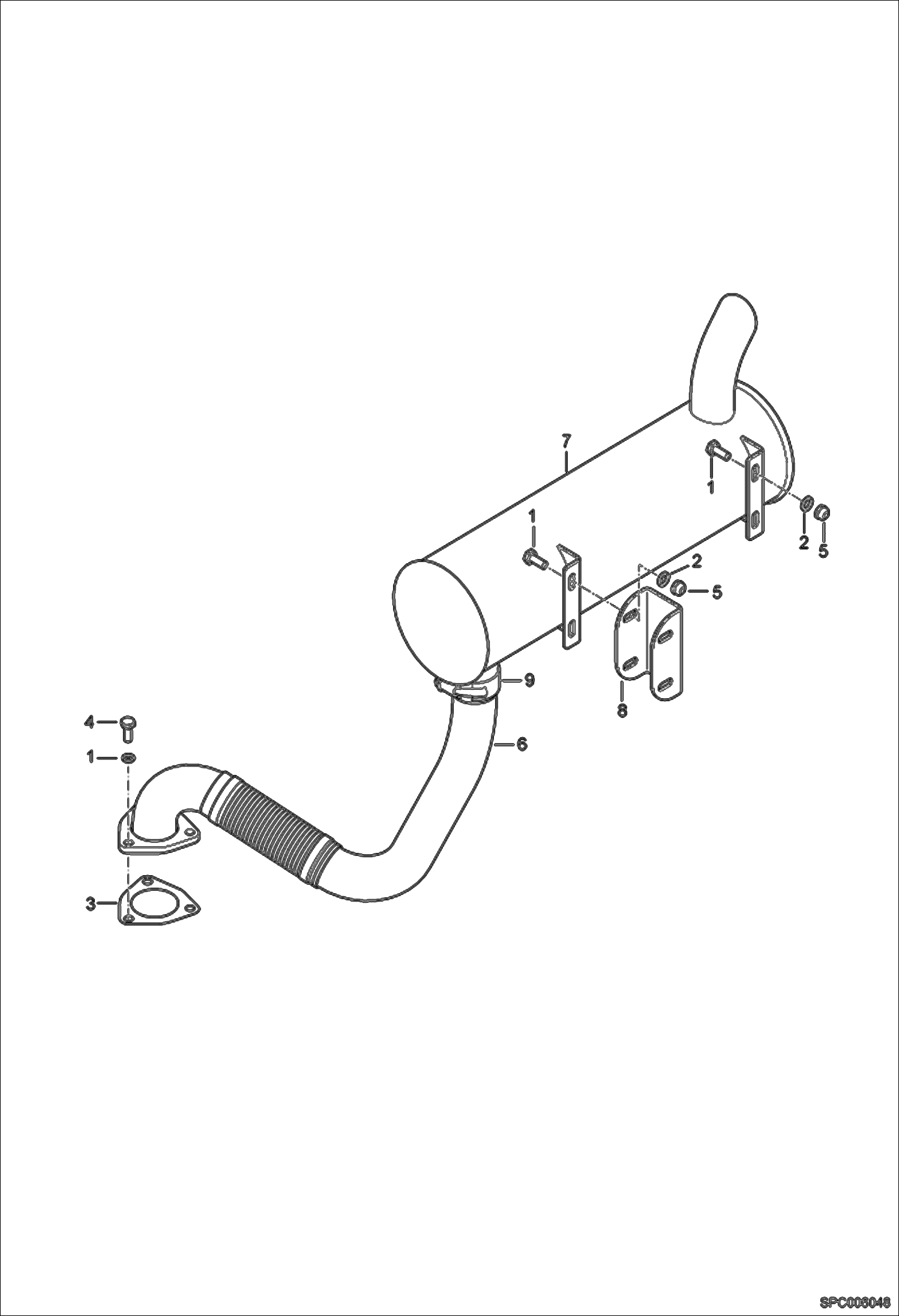 Схема запчастей Bobcat T2556 - EXHAUST SYSTEM POWER UNIT