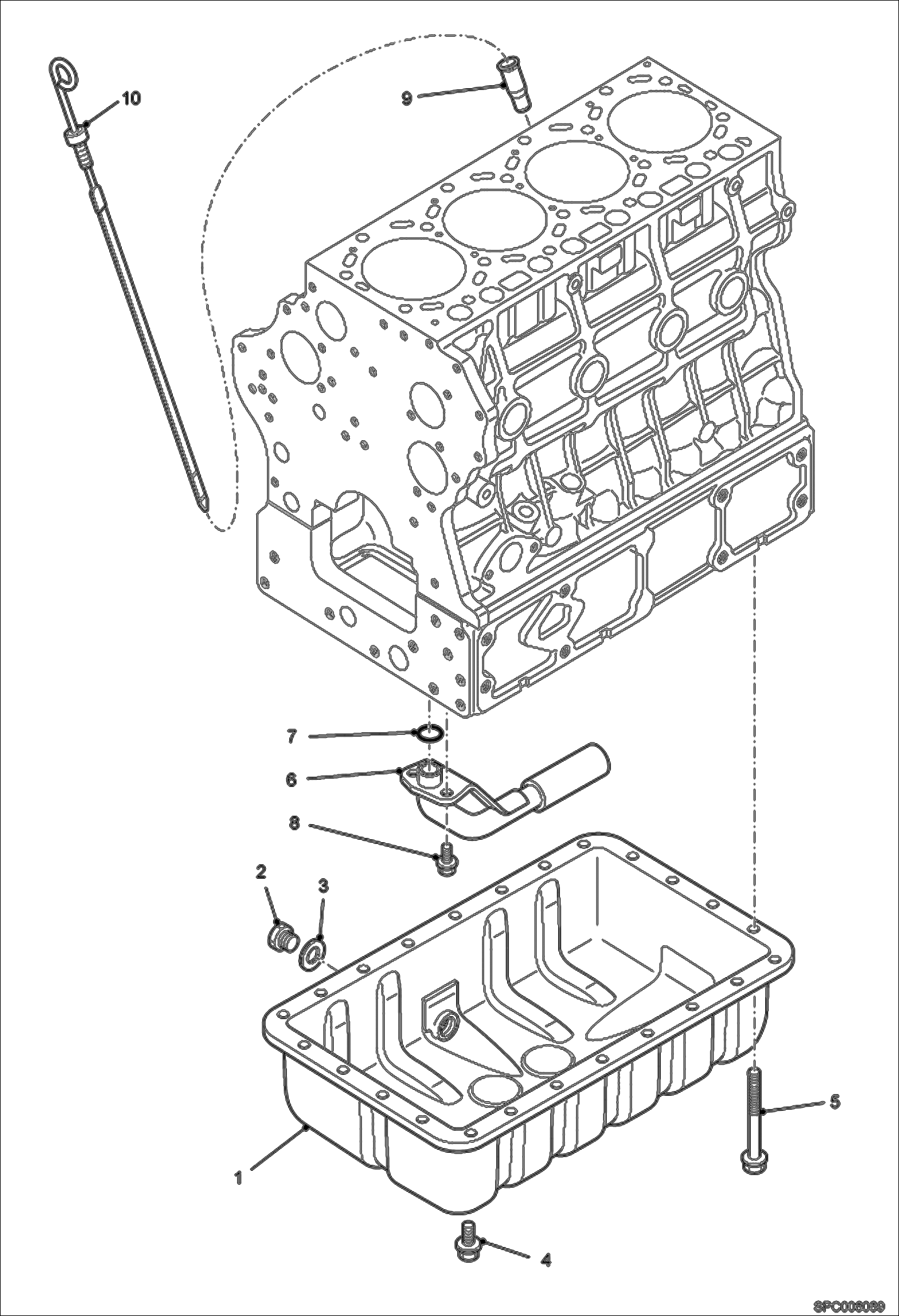 Схема запчастей Bobcat T2250 - OIL PAN POWER UNIT