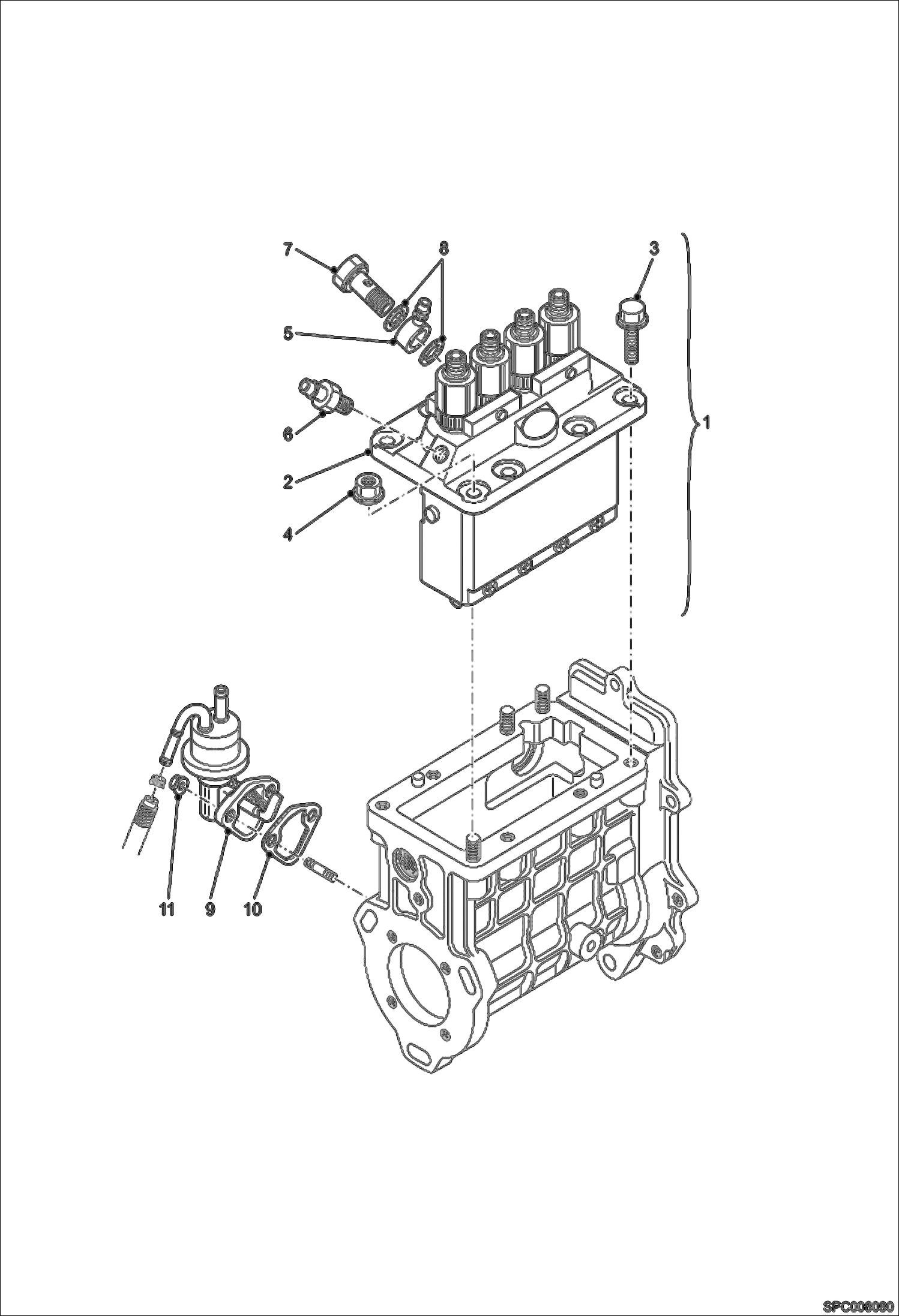 Схема запчастей Bobcat T2250 - FUEL FEEDING POWER UNIT