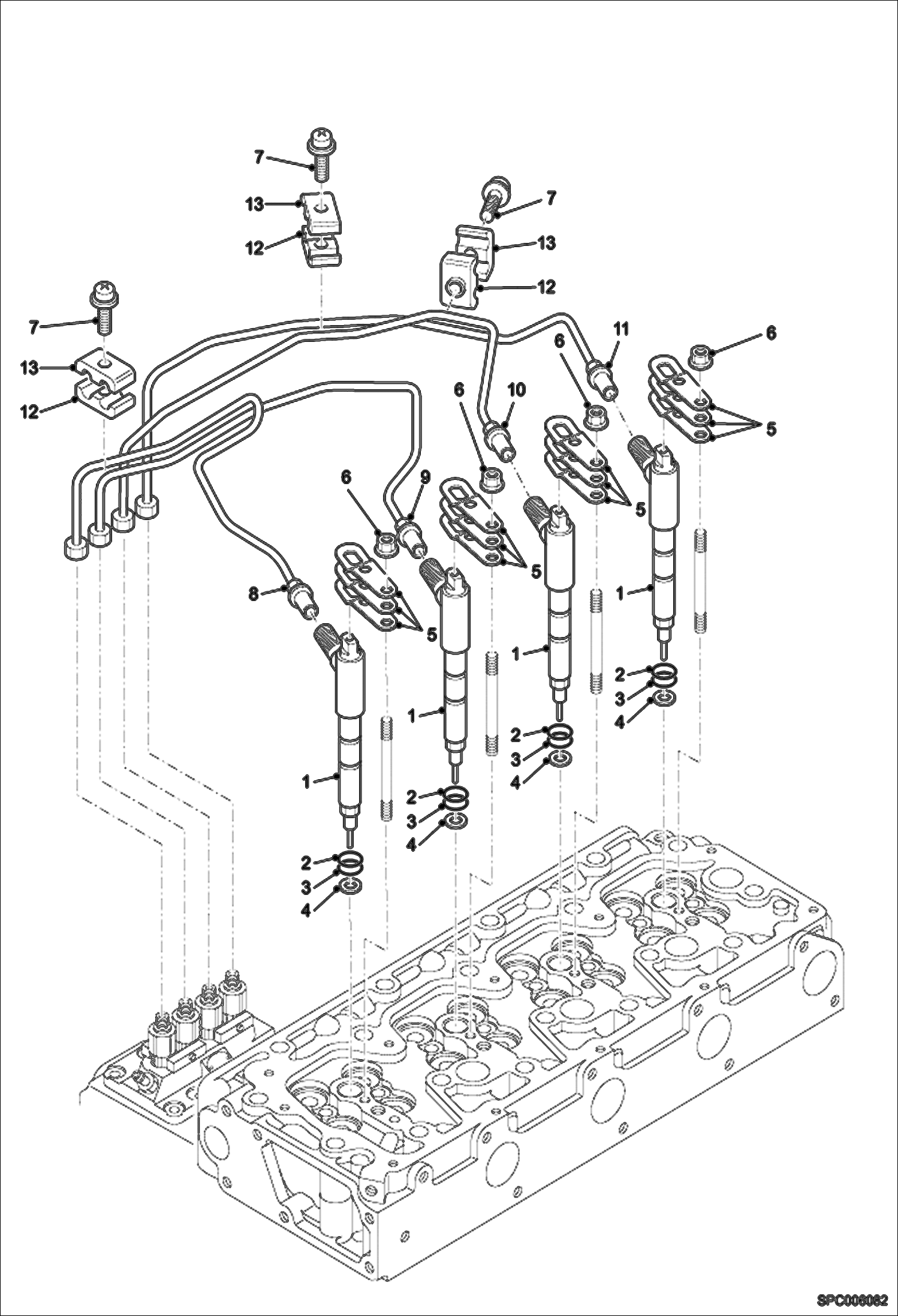 Схема запчастей Bobcat T2250 - NOZZLE HOLDER POWER UNIT