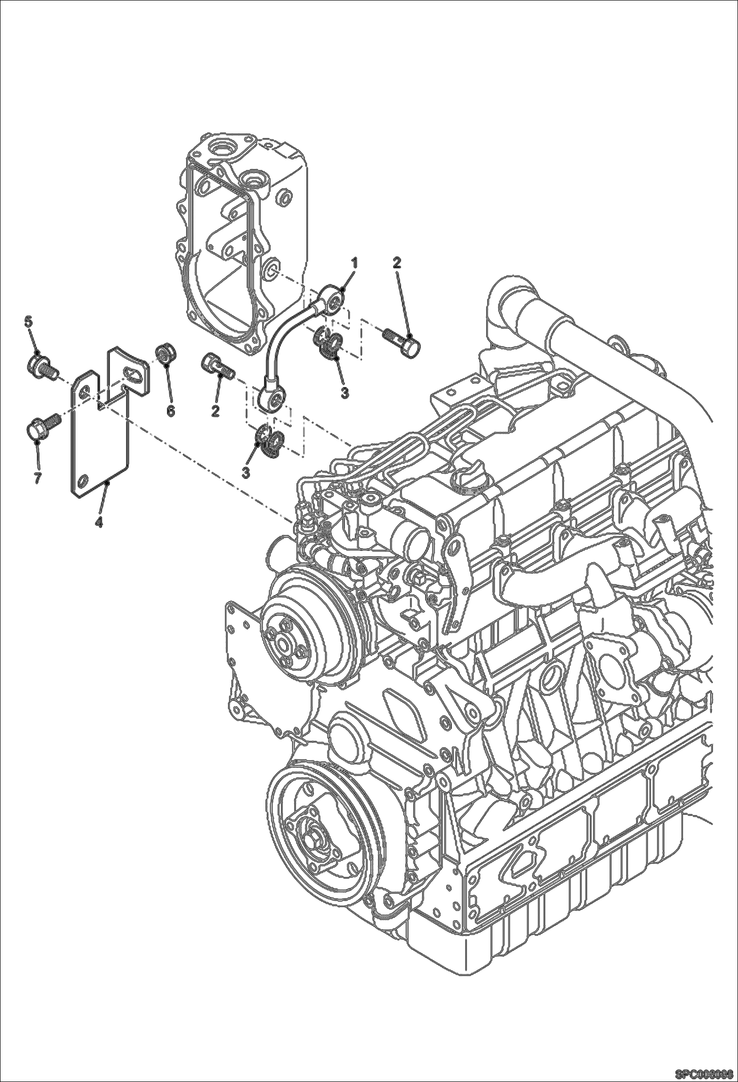 Схема запчастей Bobcat V417 - HYDRAULIC PUMP POWER UNIT