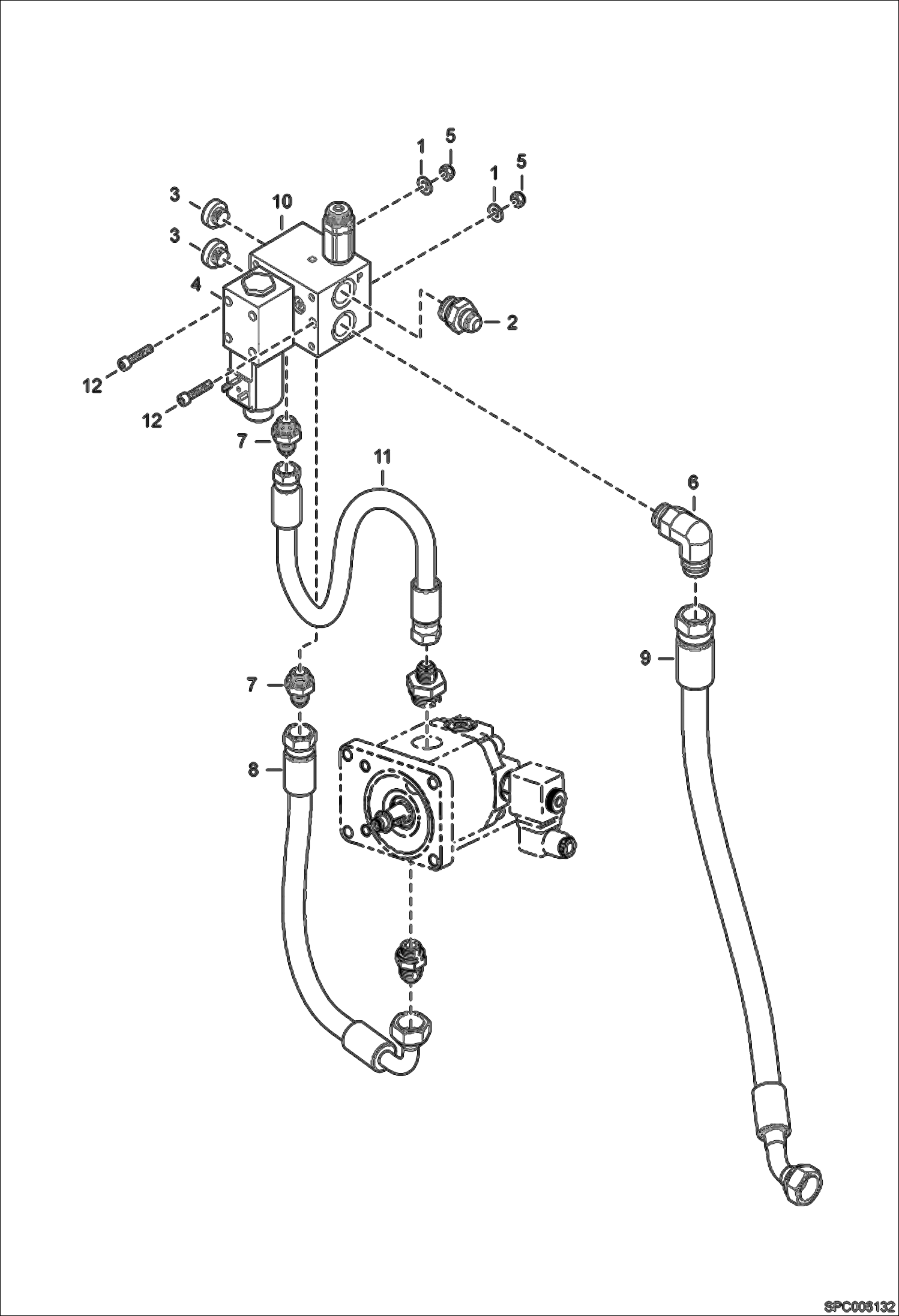 Схема запчастей Bobcat T2556 - COOLING FAN CIRCUIT (W/ OPTIONAL REVERSE) (S/N 363012601 & Above, 363112571 & Above) POWER UNIT