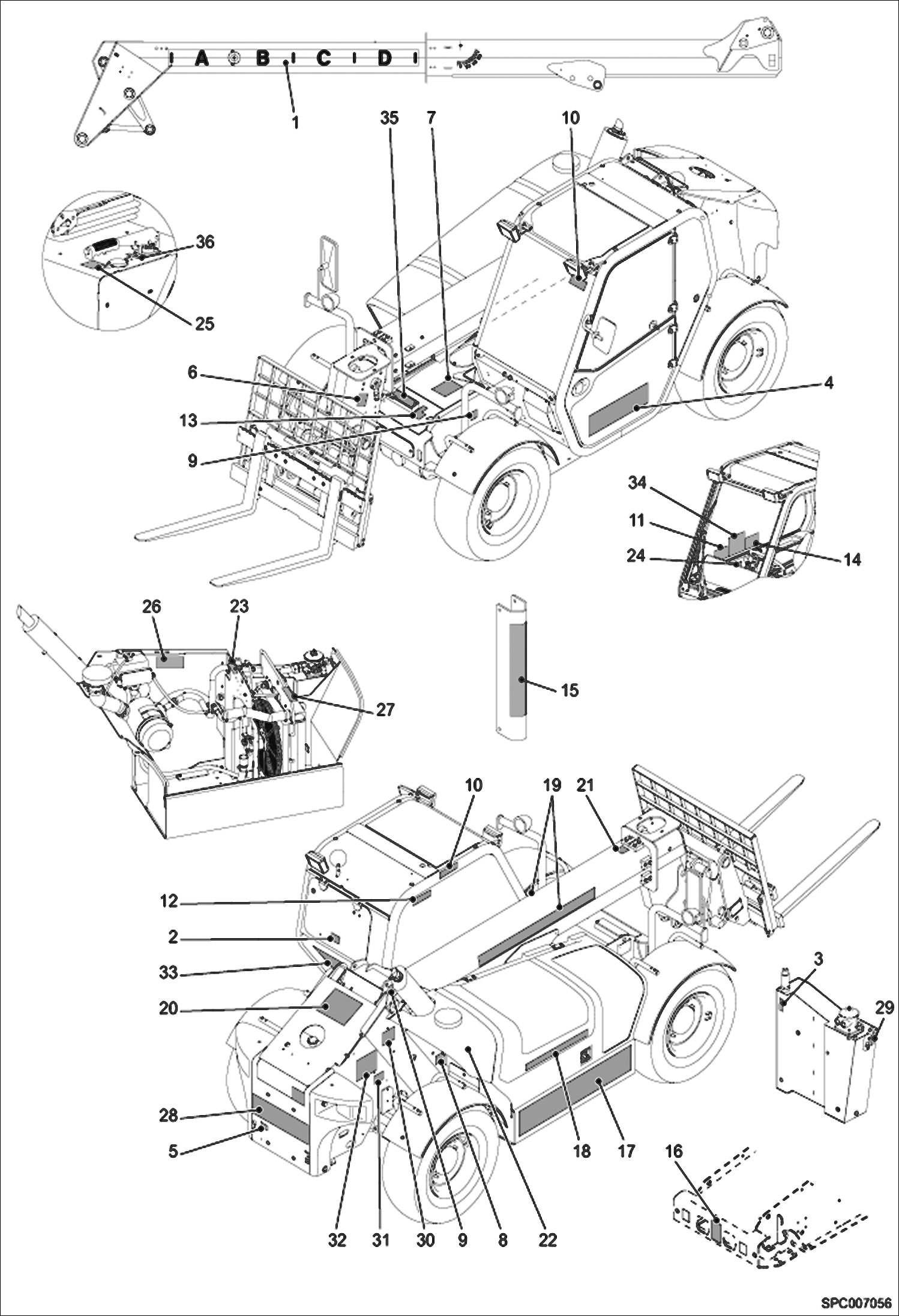 Схема запчастей Bobcat V518 - BOBCAT DECALS ACCESSORIES & OPTIONS