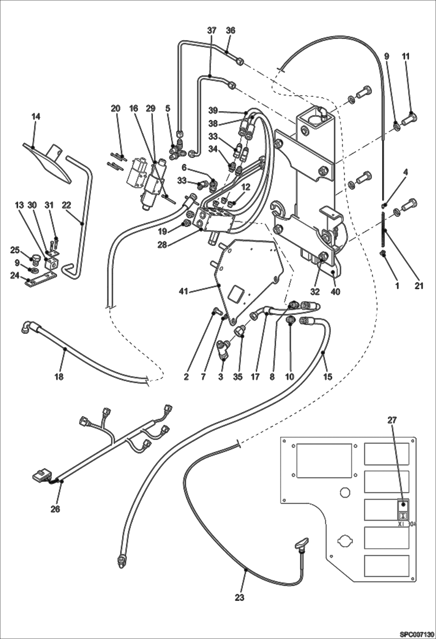 Схема запчастей Bobcat T2556 - REAR HYDRAULIC HOOK ACCESSORIES & OPTIONS