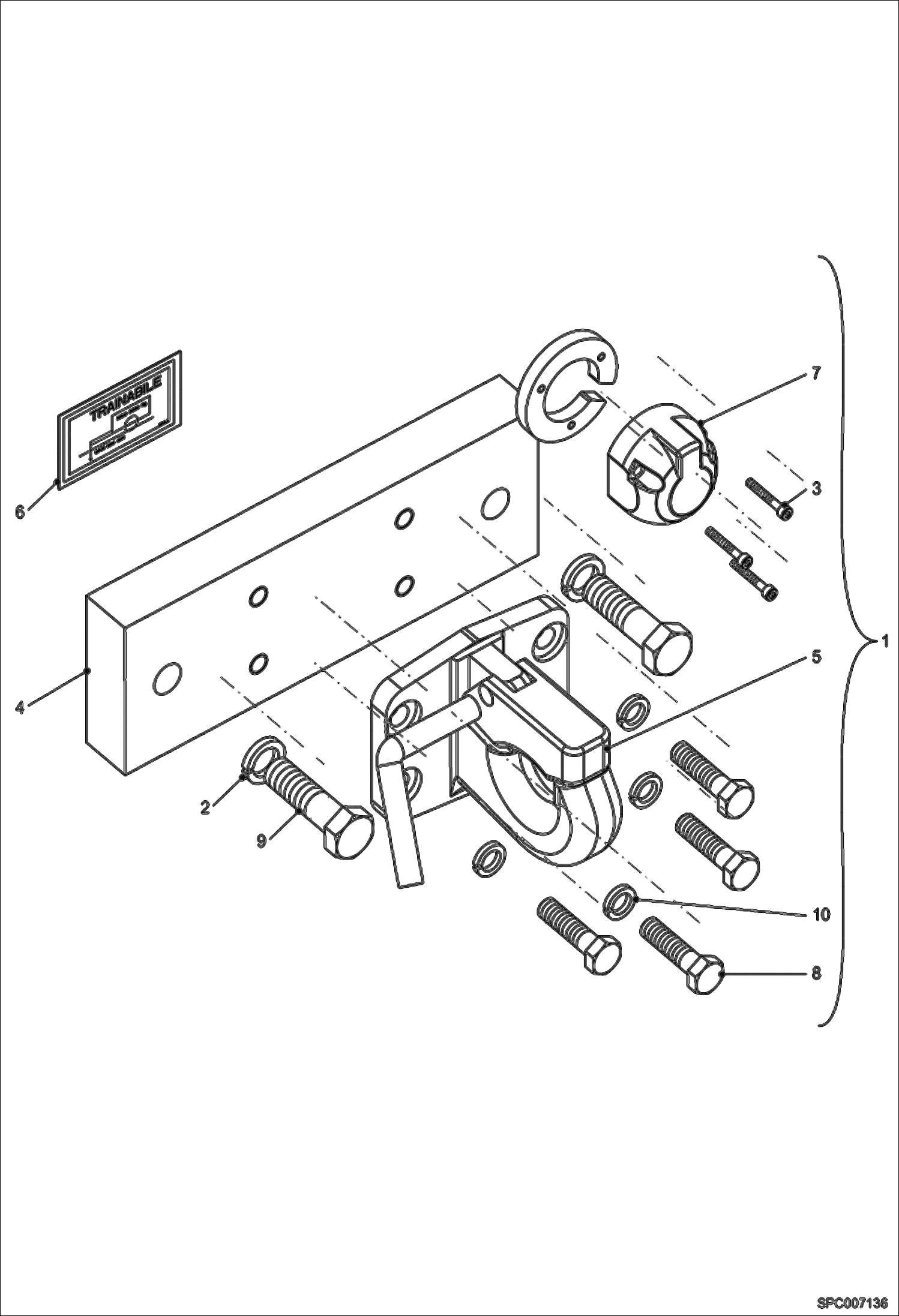 Схема запчастей Bobcat T3571L - SPECIAL HOOK FOR ITALY ACCESSORIES & OPTIONS