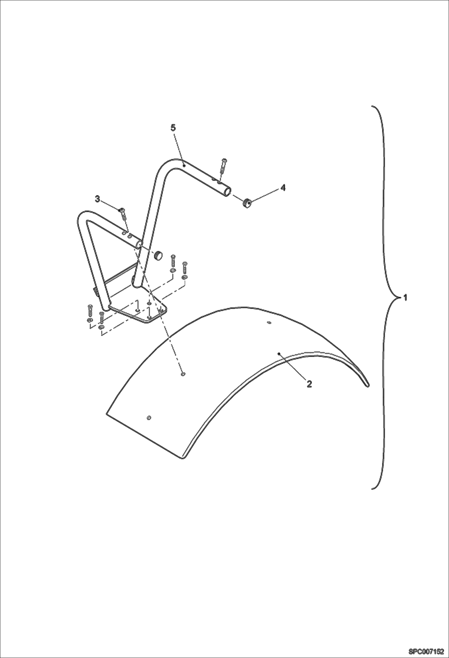 Схема запчастей Bobcat T40140 - MUDGUARD 24 (S/N A8GA11001 - 15118, A8GB11001 - 15236) ACCESSORIES & OPTIONS