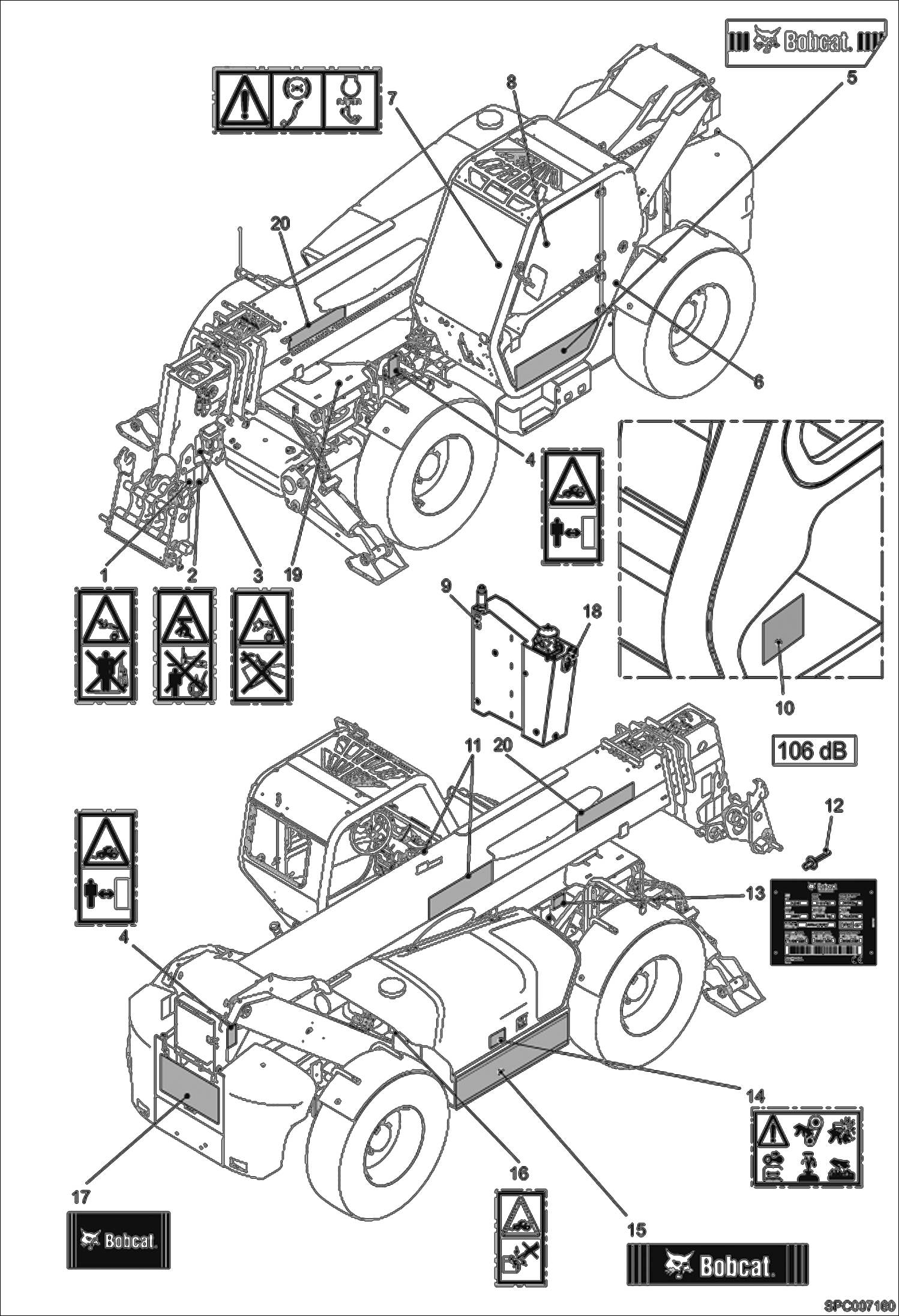 Схема запчастей Bobcat T40140 - BOBCAT DECALS (S/N 363212001 & Above) ACCESSORIES & OPTIONS