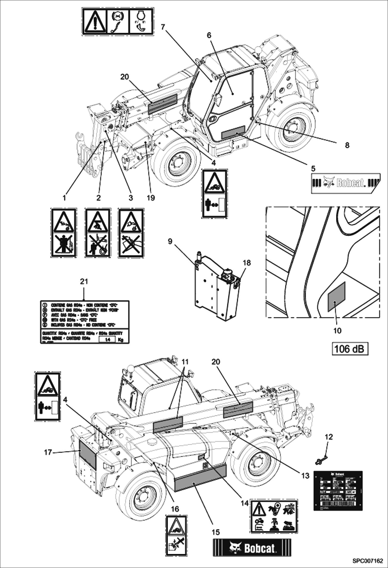 Схема запчастей Bobcat T35120SL - BOBCAT DECALS ACCESSORIES & OPTIONS