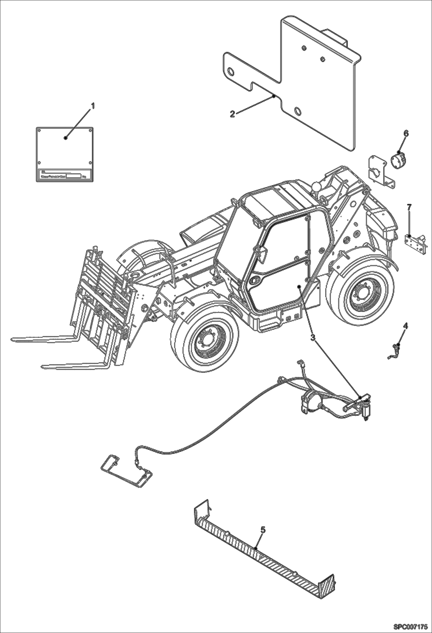 Схема запчастей Bobcat T3571L - LOCAL LEGISLATION COMPLIANCE SET (Italy W/Hook) ACCESSORIES & OPTIONS