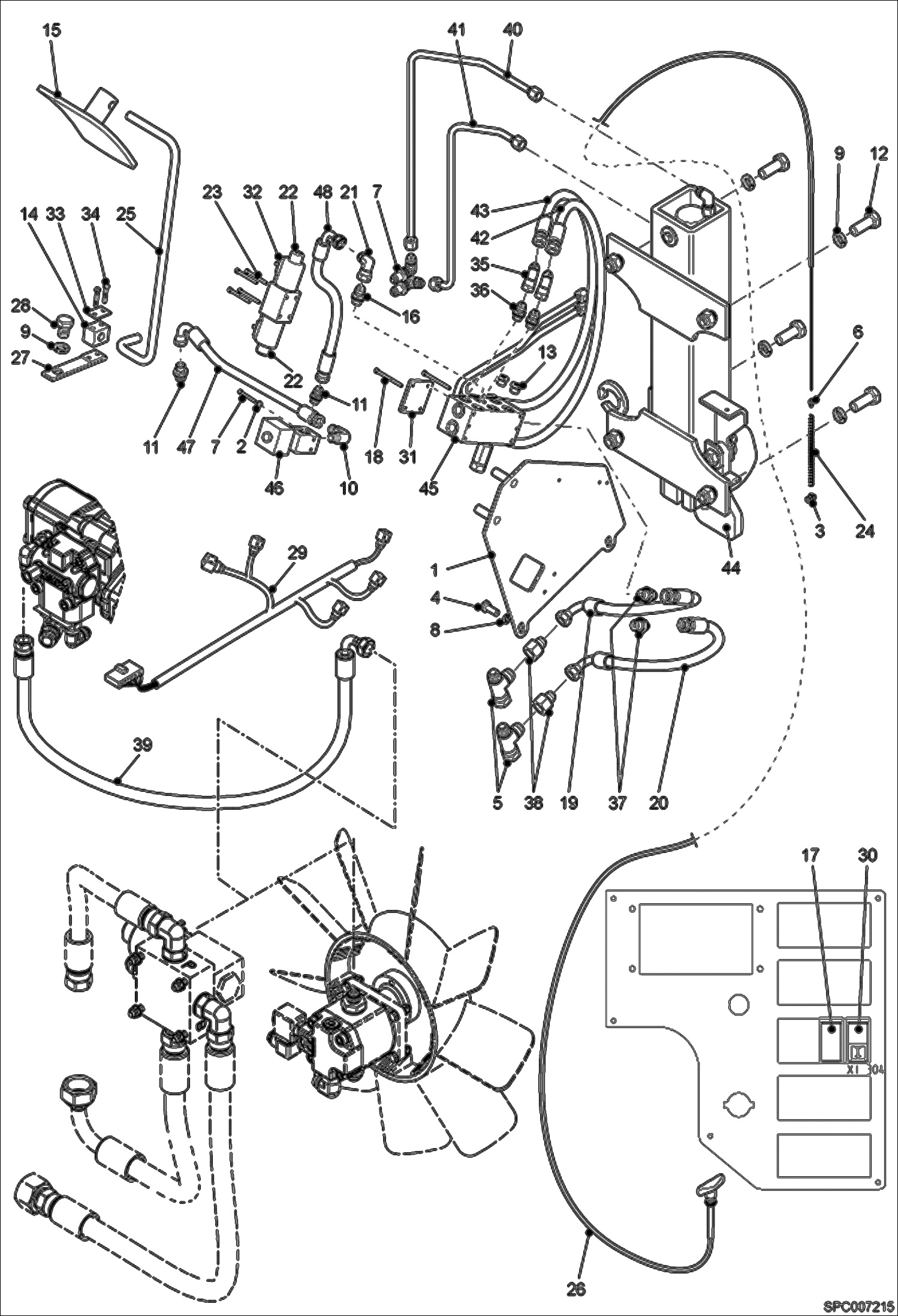 Схема запчастей Bobcat T2556 - REAR HYDRAULIC HOOK ACCESSORIES & OPTIONS