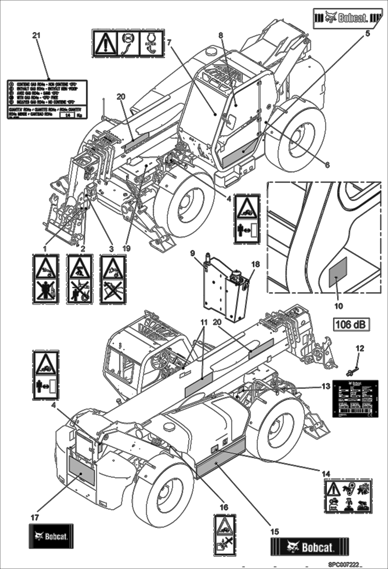 Схема запчастей Bobcat T40140 - BOBCAT DECALS (S/N 363312001 & Above) ACCESSORIES & OPTIONS