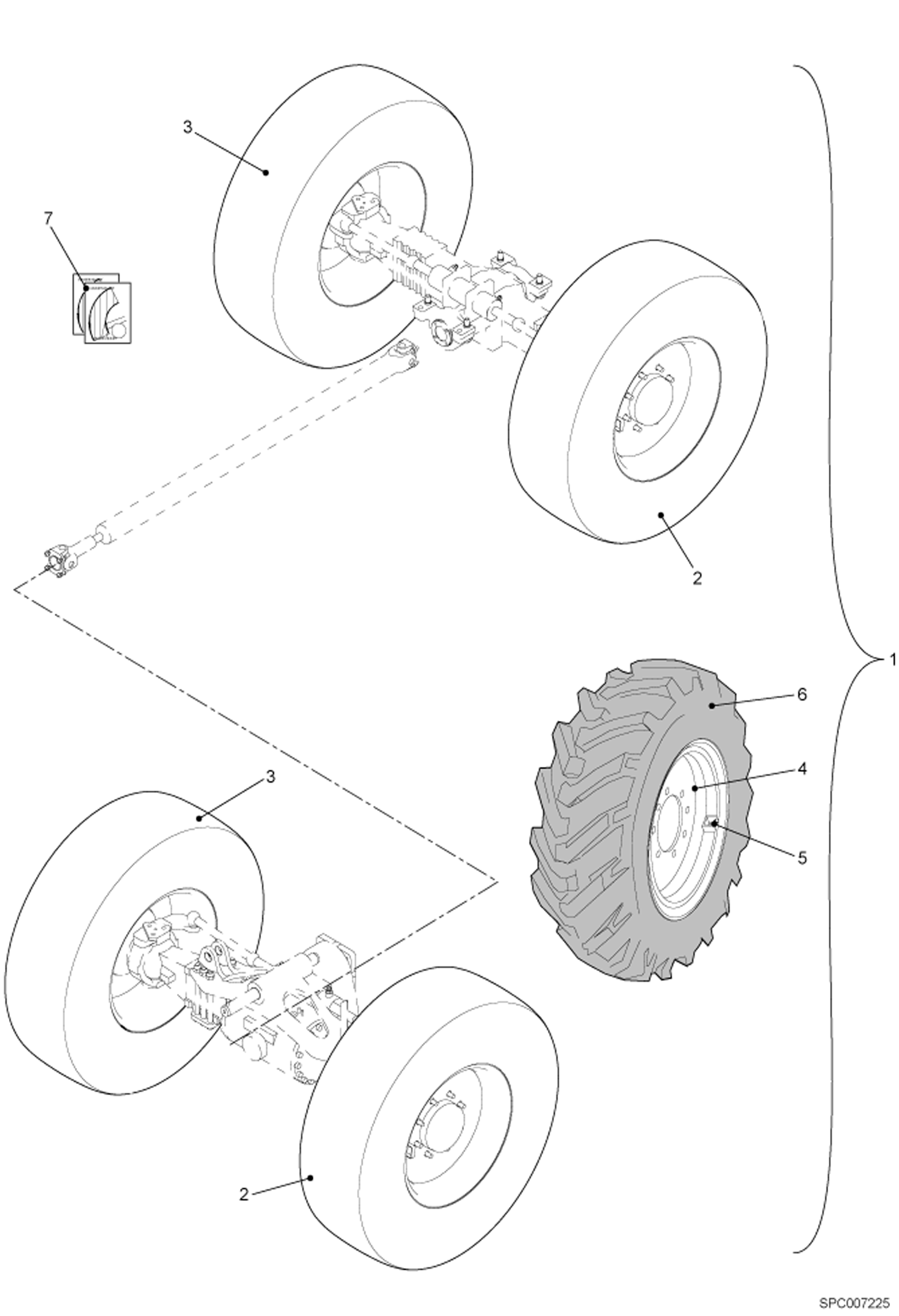 Схема запчастей Bobcat V518 - CONTINENTAL 15.0/55-R17 12 PR WHEELS ACCESSORIES & OPTIONS