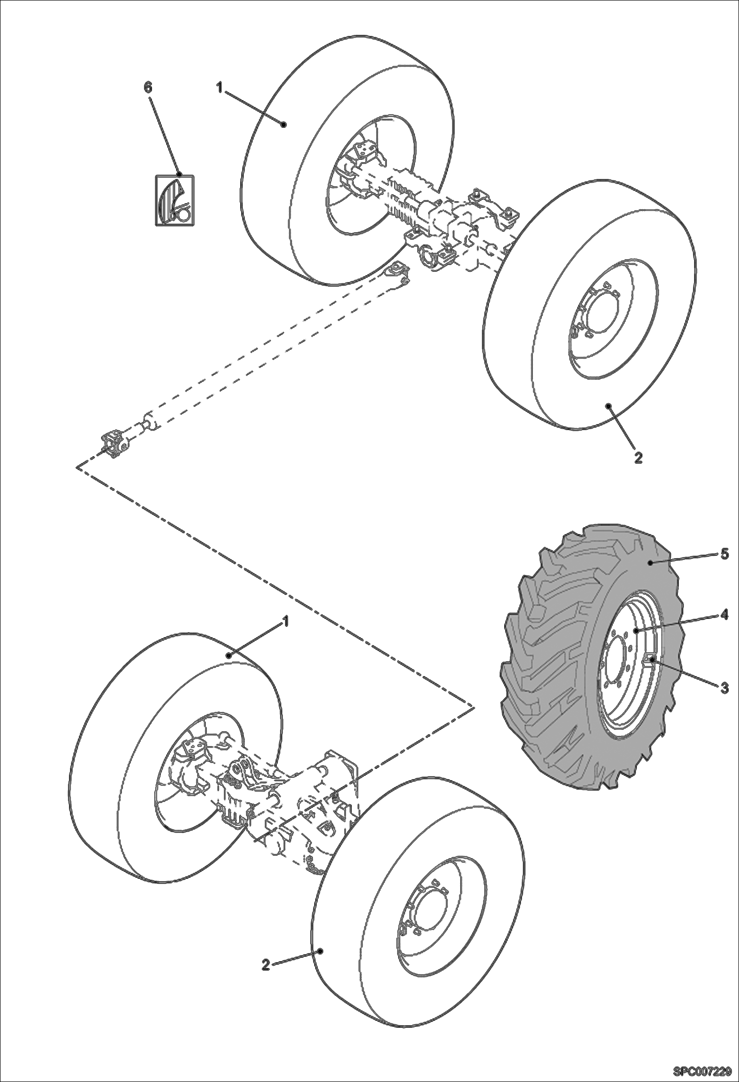 Схема запчастей Bobcat VR723 - TITAN 400/70-R20 WHEELS ACCESSORIES & OPTIONS