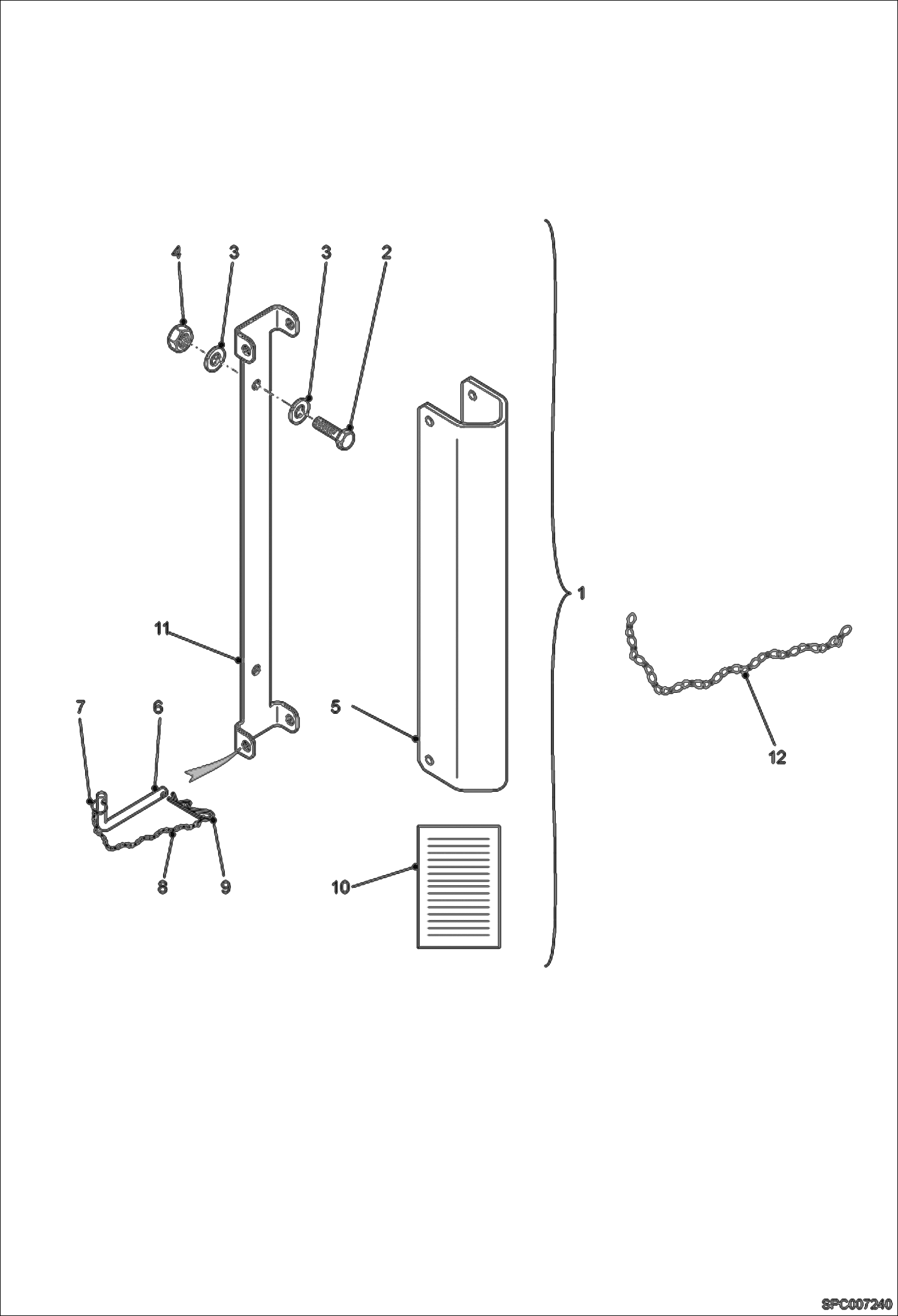 Схема запчастей Bobcat T3571L - BOOM SUPPORT KIT ACCESSORIES & OPTIONS