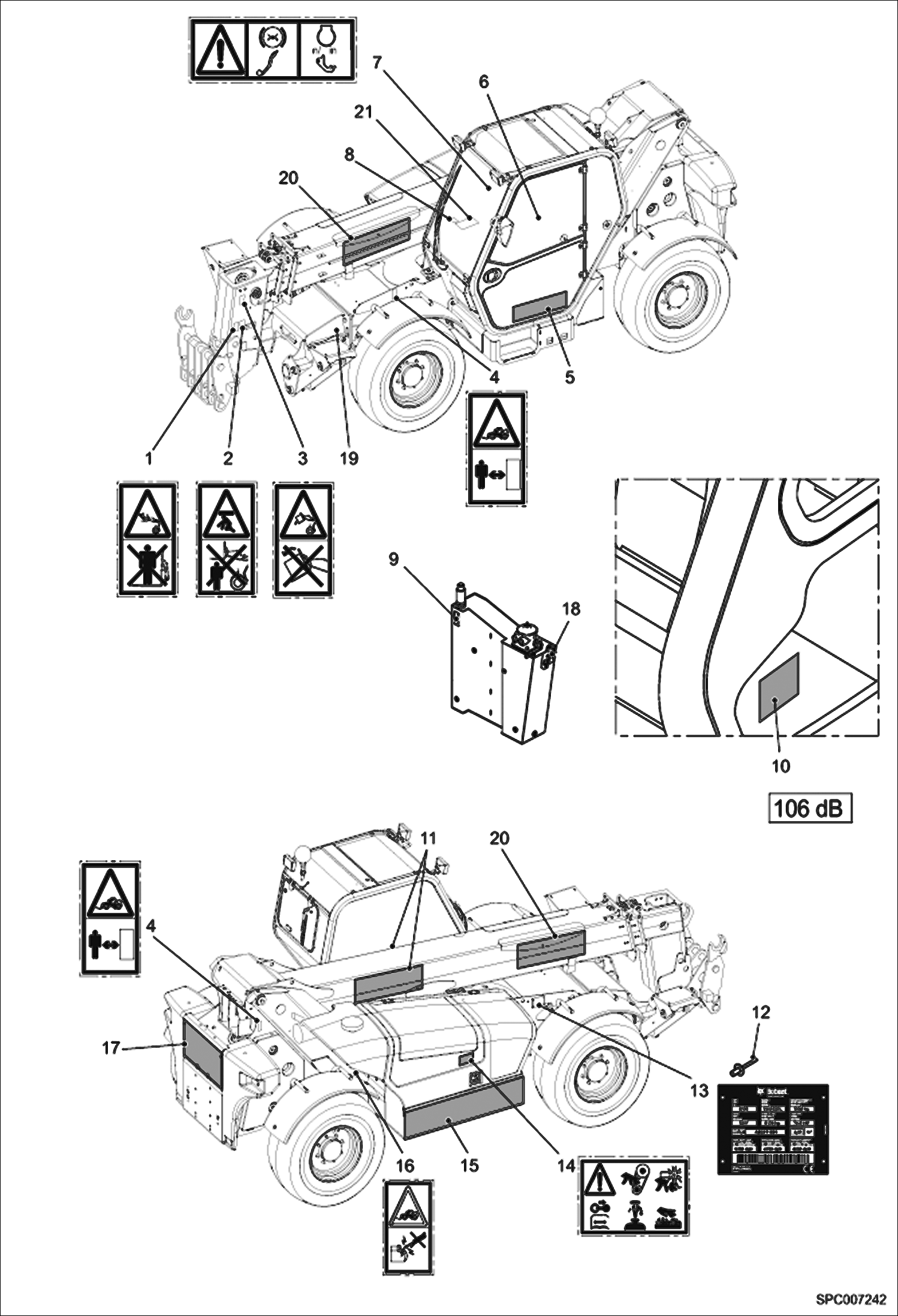 Схема запчастей Bobcat T35100L - BOBCAT DECALS (W/ Stabilizer) ACCESSORIES & OPTIONS