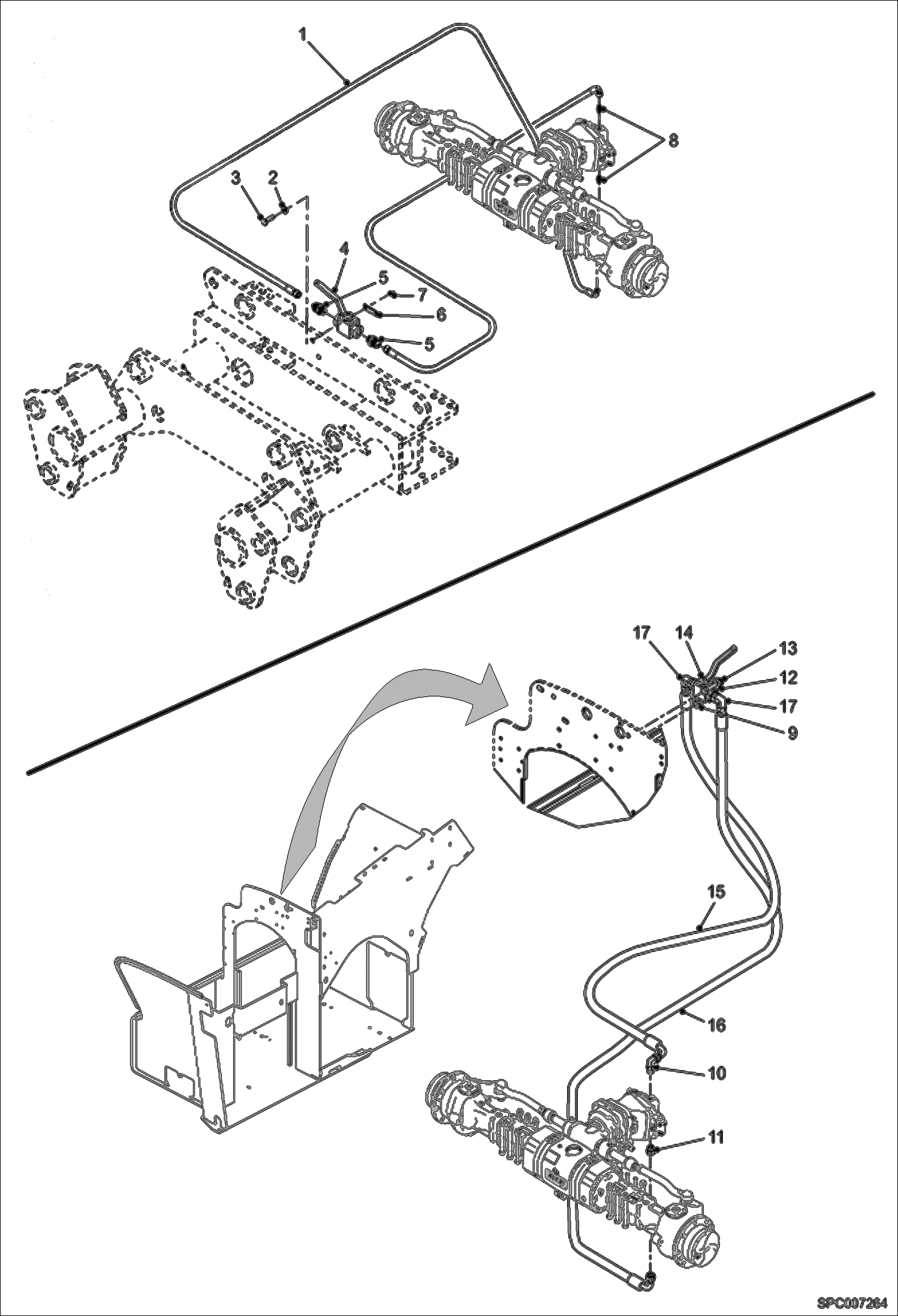 Схема запчастей Bobcat T40140 - TOW VALVE INSTALLATION ACCESSORIES & OPTIONS