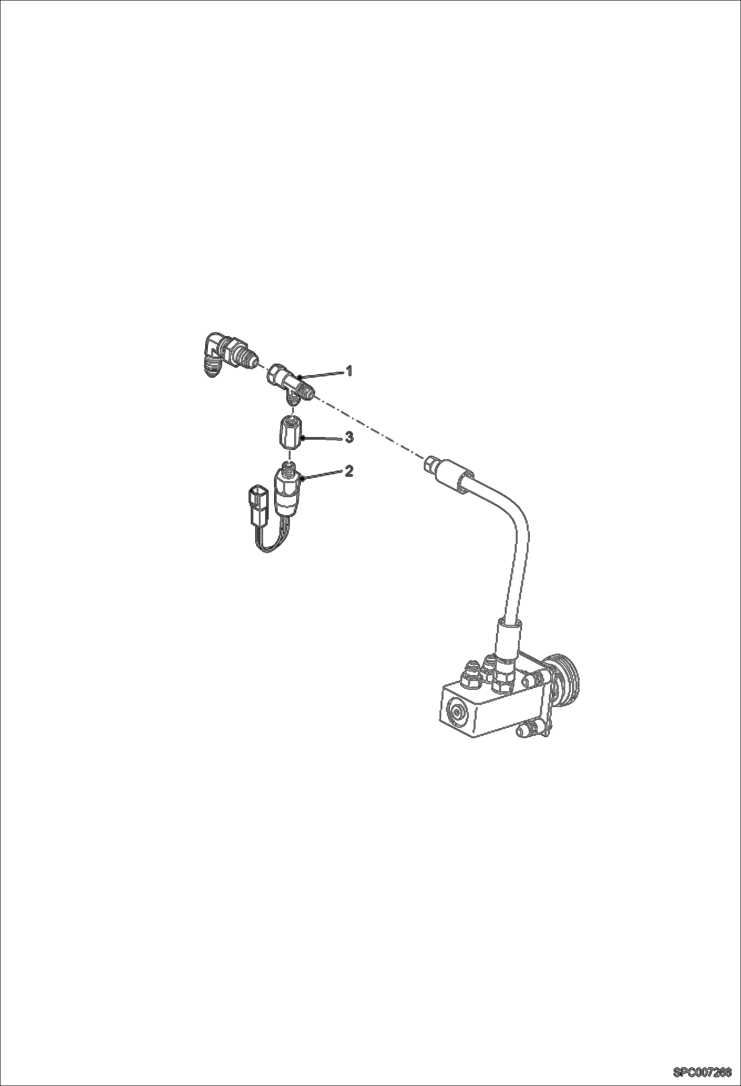 Схема запчастей Bobcat T2250 - HYDRAULIC CIRCUITRY (Valve Braking Switch) ACCESSORIES & OPTIONS