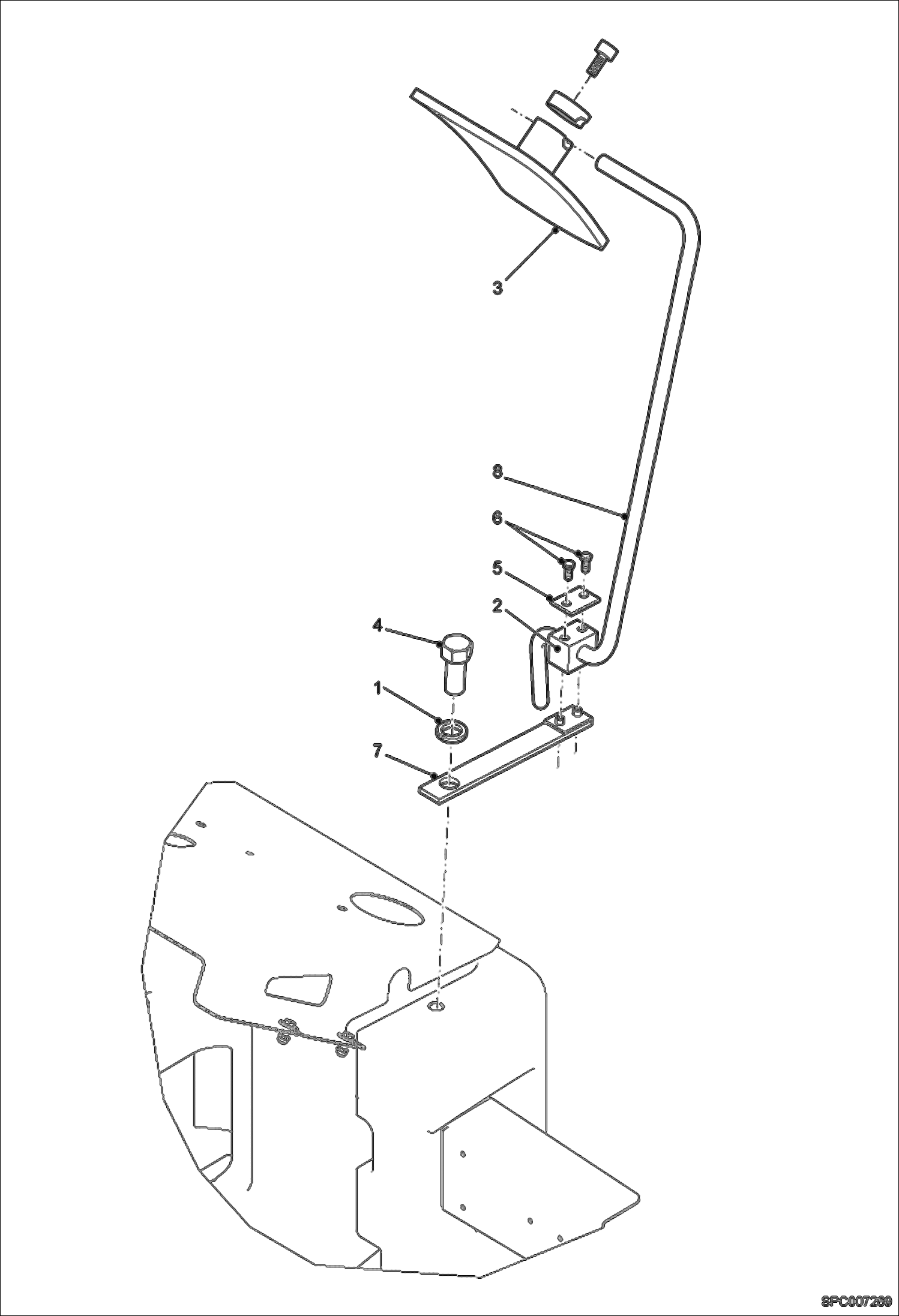 Схема запчастей Bobcat T2250 - REAR MIRROR ACCESSORIES & OPTIONS