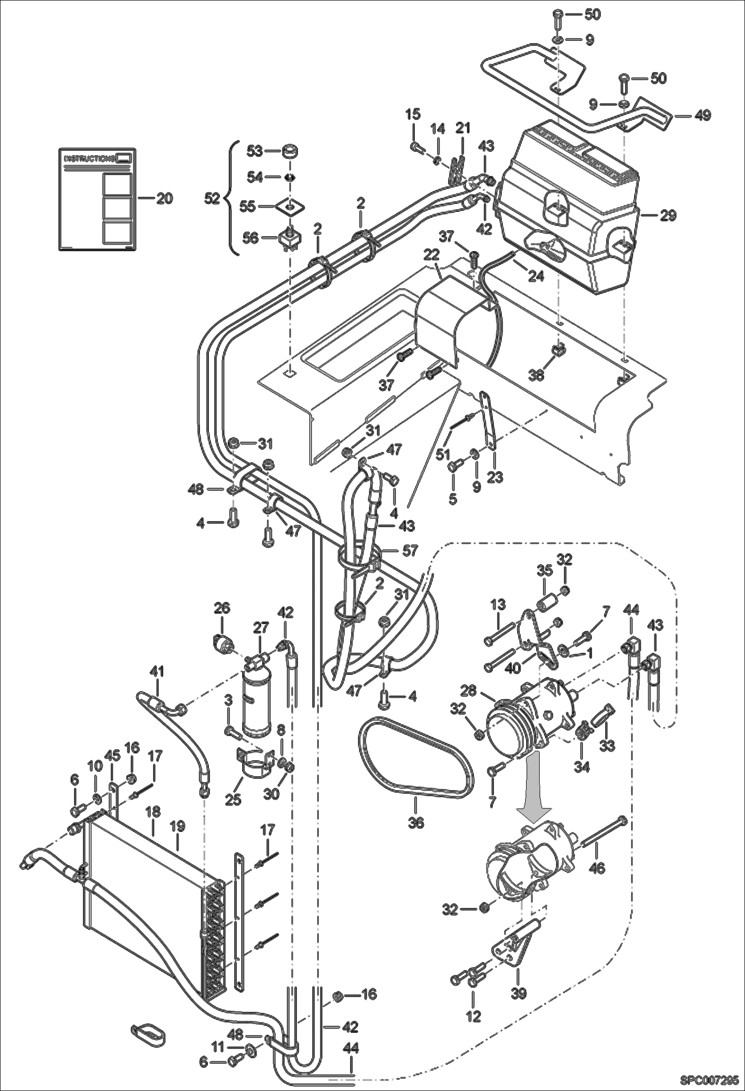 Схема запчастей Bobcat T2250 - AIR CONDITIONING ACCESSORIES & OPTIONS