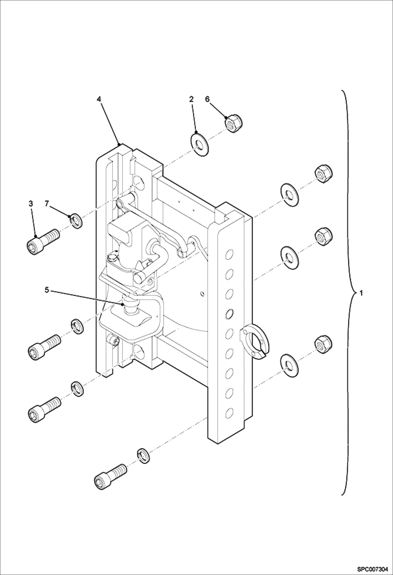 Схема запчастей Bobcat T35100L - ADJUSTABLE HOOK ACCESSORIES & OPTIONS