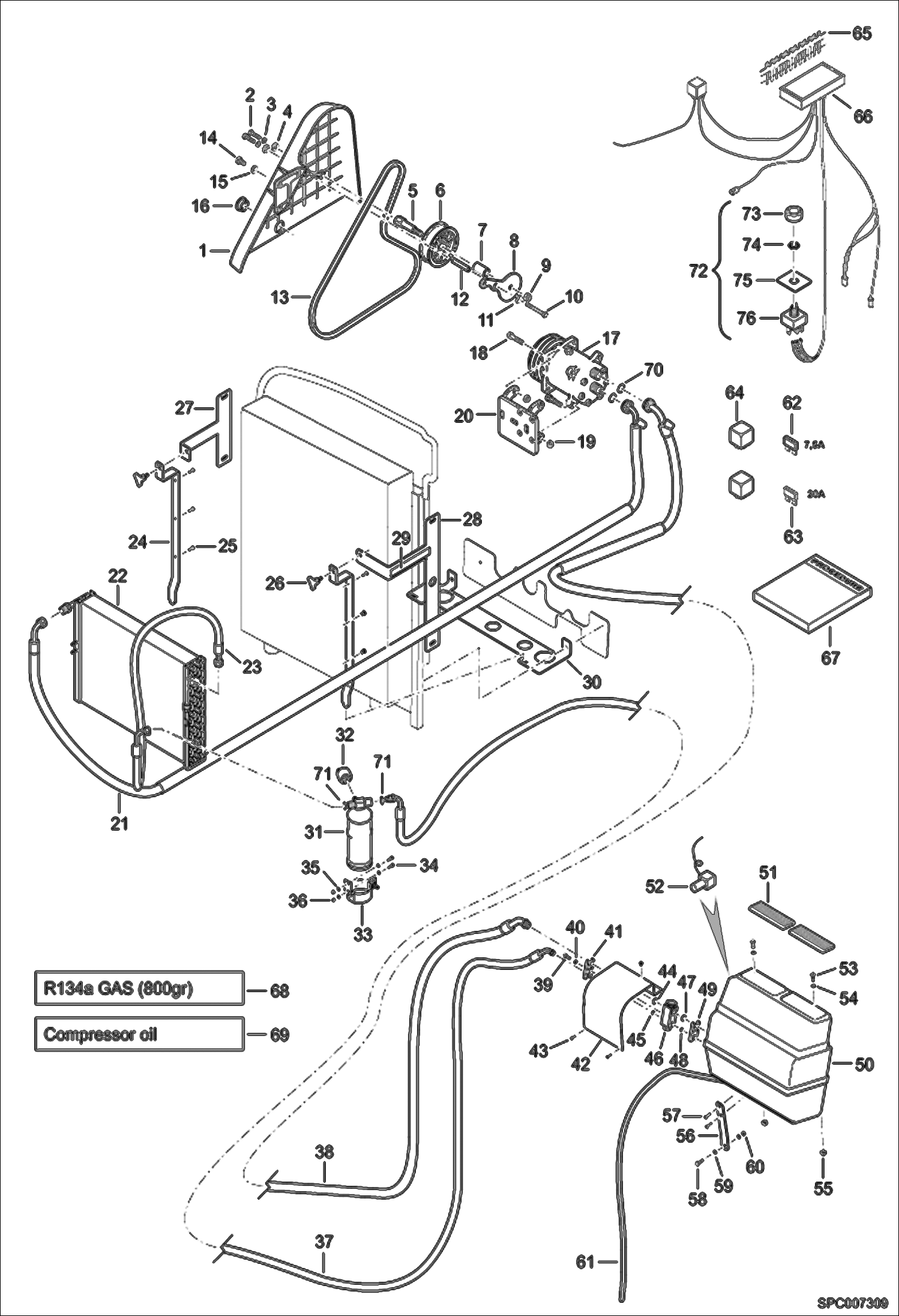 Схема запчастей Bobcat T35100SL - AIR CONDITIONING INSTALLATION ACCESSORIES & OPTIONS