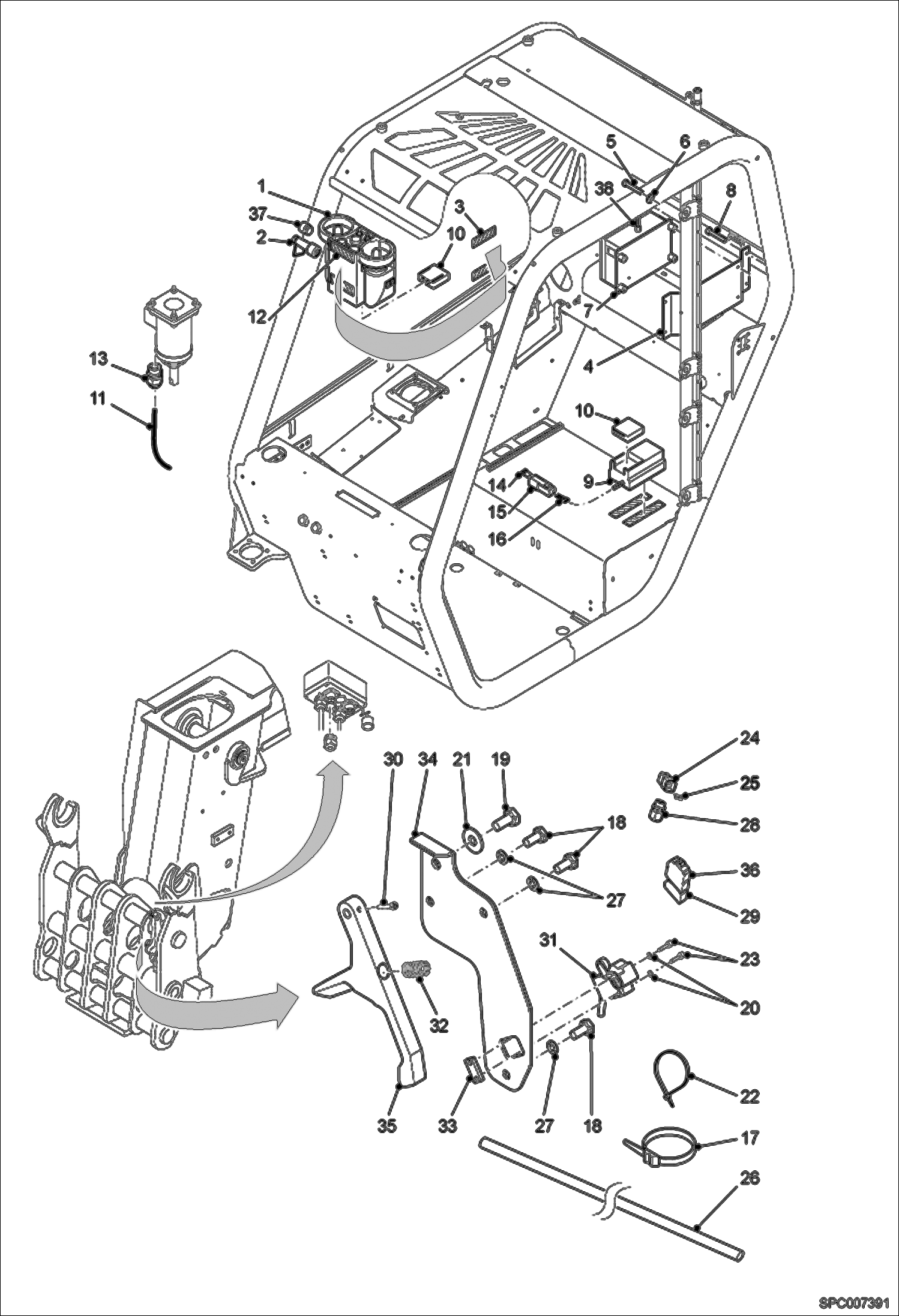 Схема запчастей Bobcat T40140 - RADIO CONTROL (S/N A8GA12001 & Above, A8GB12001 & Above) ACCESSORIES & OPTIONS