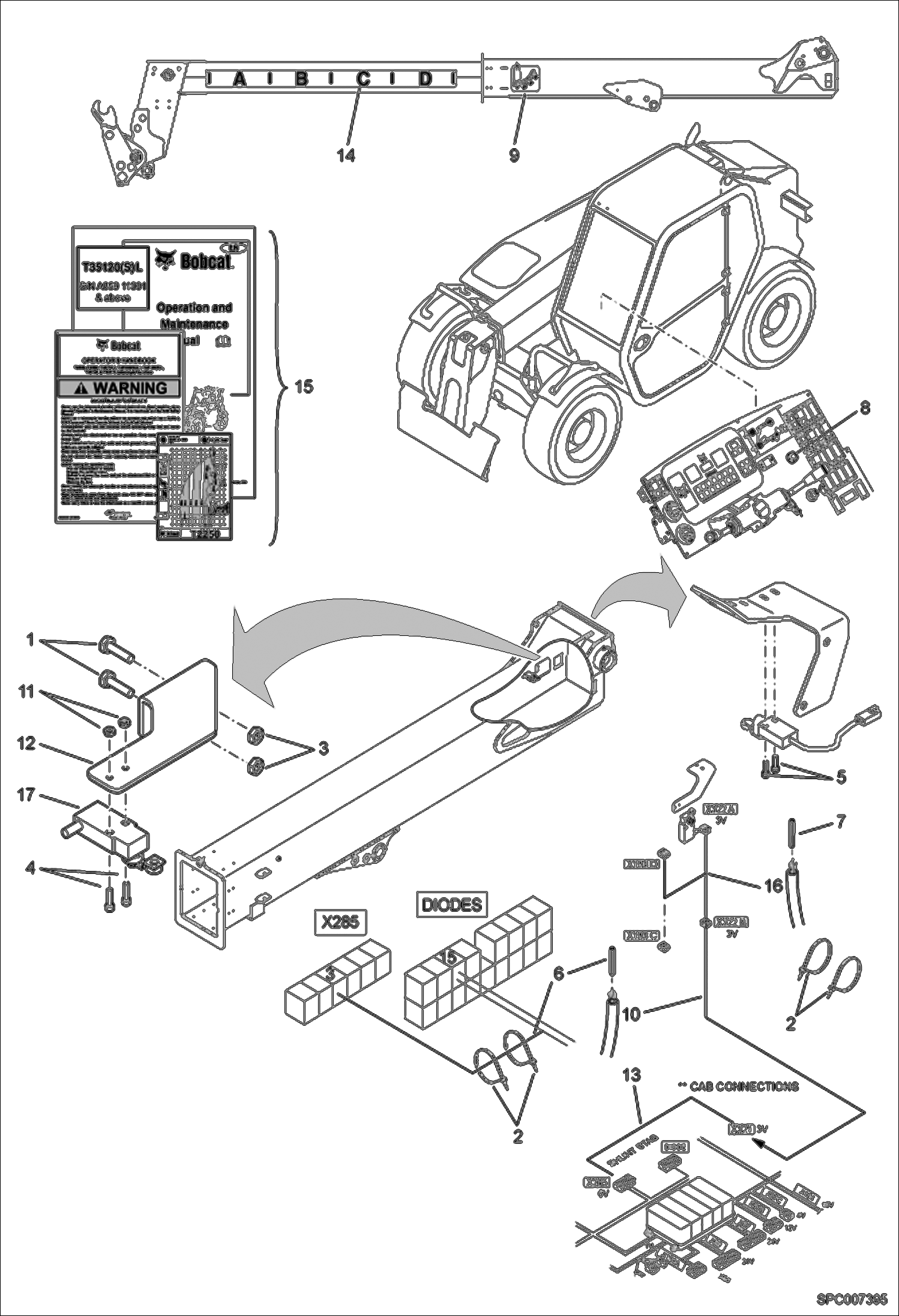 Схема запчастей Bobcat T35120L - LOCAL LEGISLATION COMPLIANCE SET (Australia) (S/N A8GS11001 - 14999) ACCESSORIES & OPTIONS