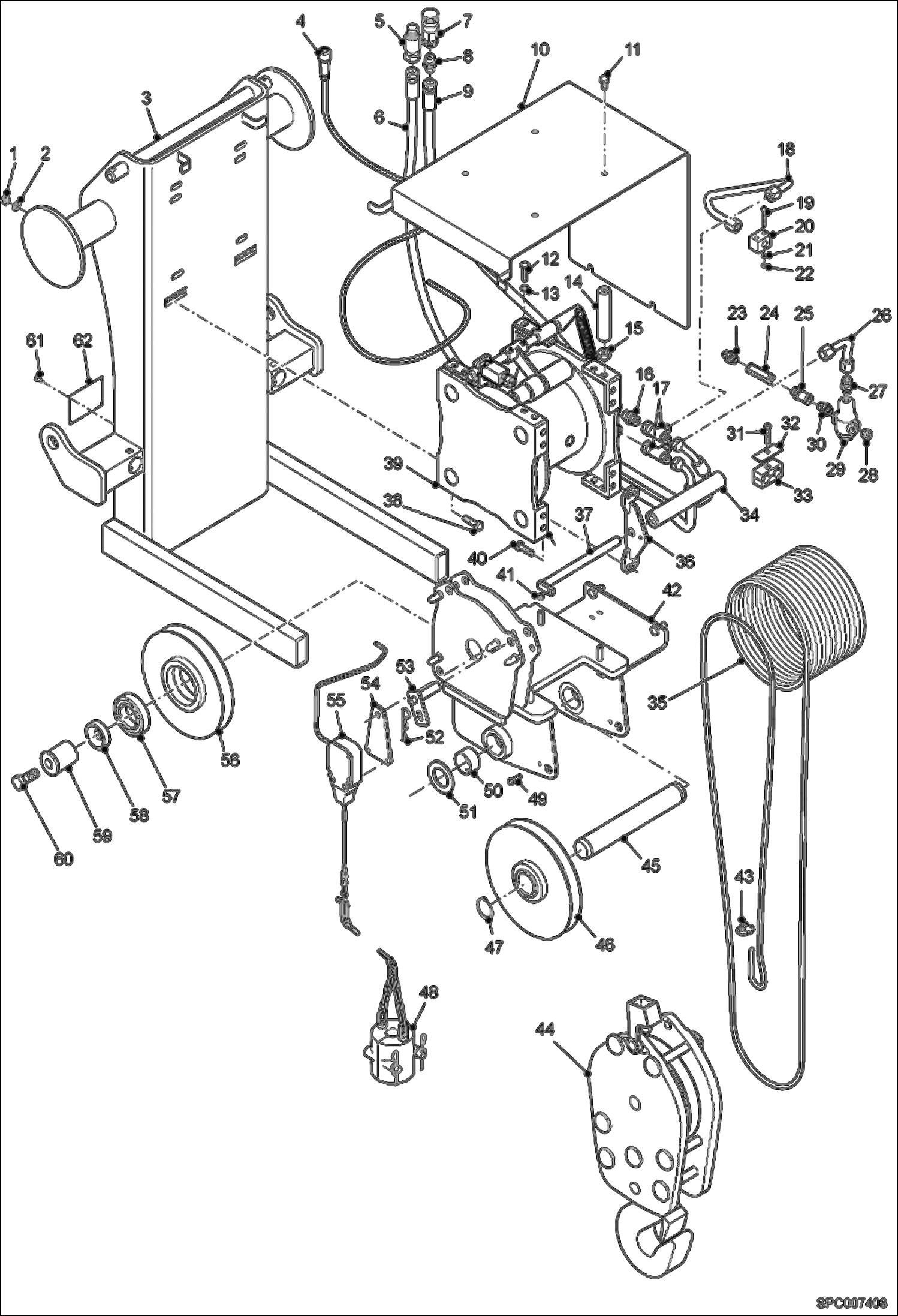 Схема запчастей Bobcat T40140 - WINCH INSTALLATION (82698.2) ACCESSORIES & OPTIONS