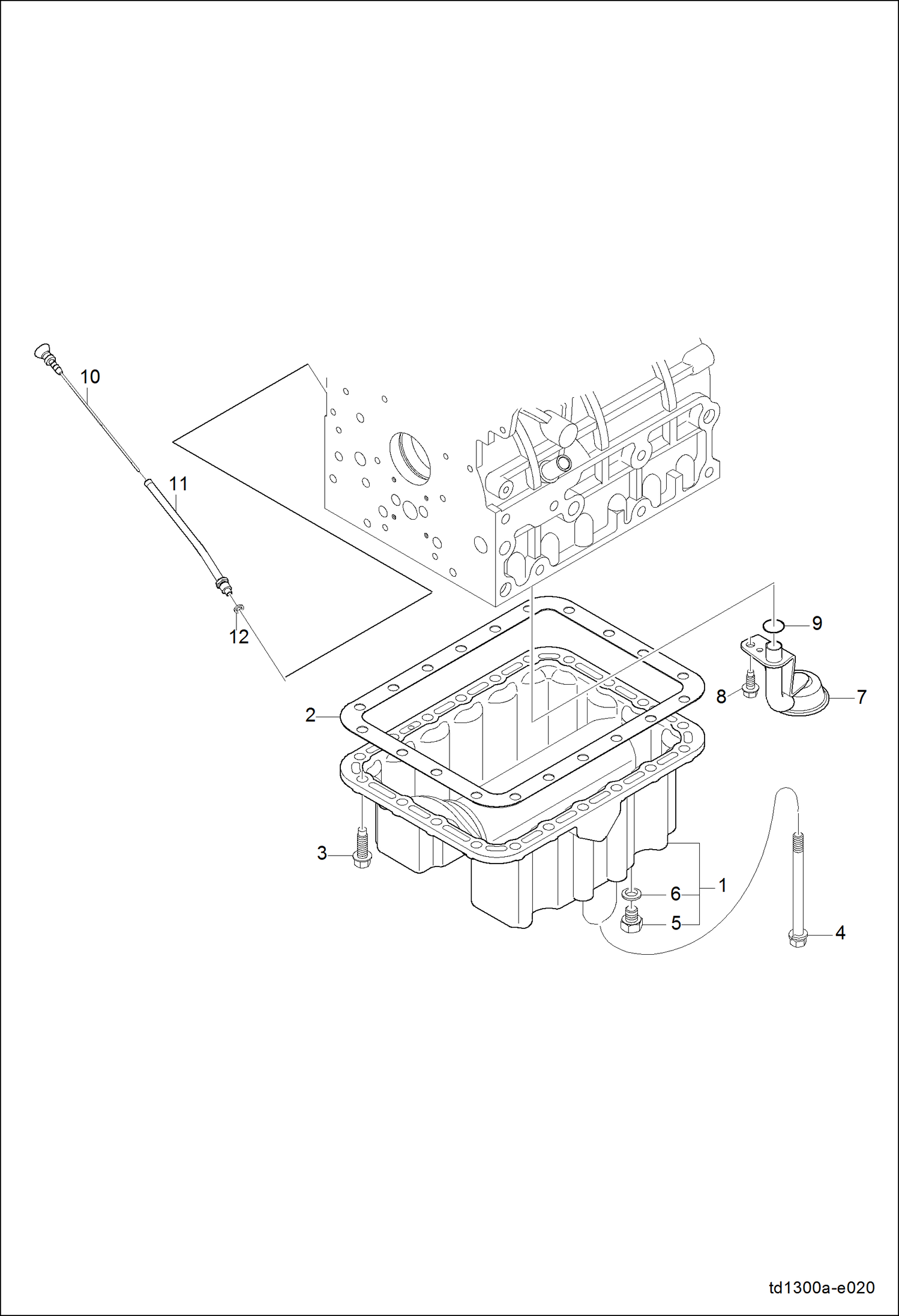 Схема запчастей Bobcat CT225 - OIL PAN GROUP (S/N A59B11001 & Above) POWER UNIT