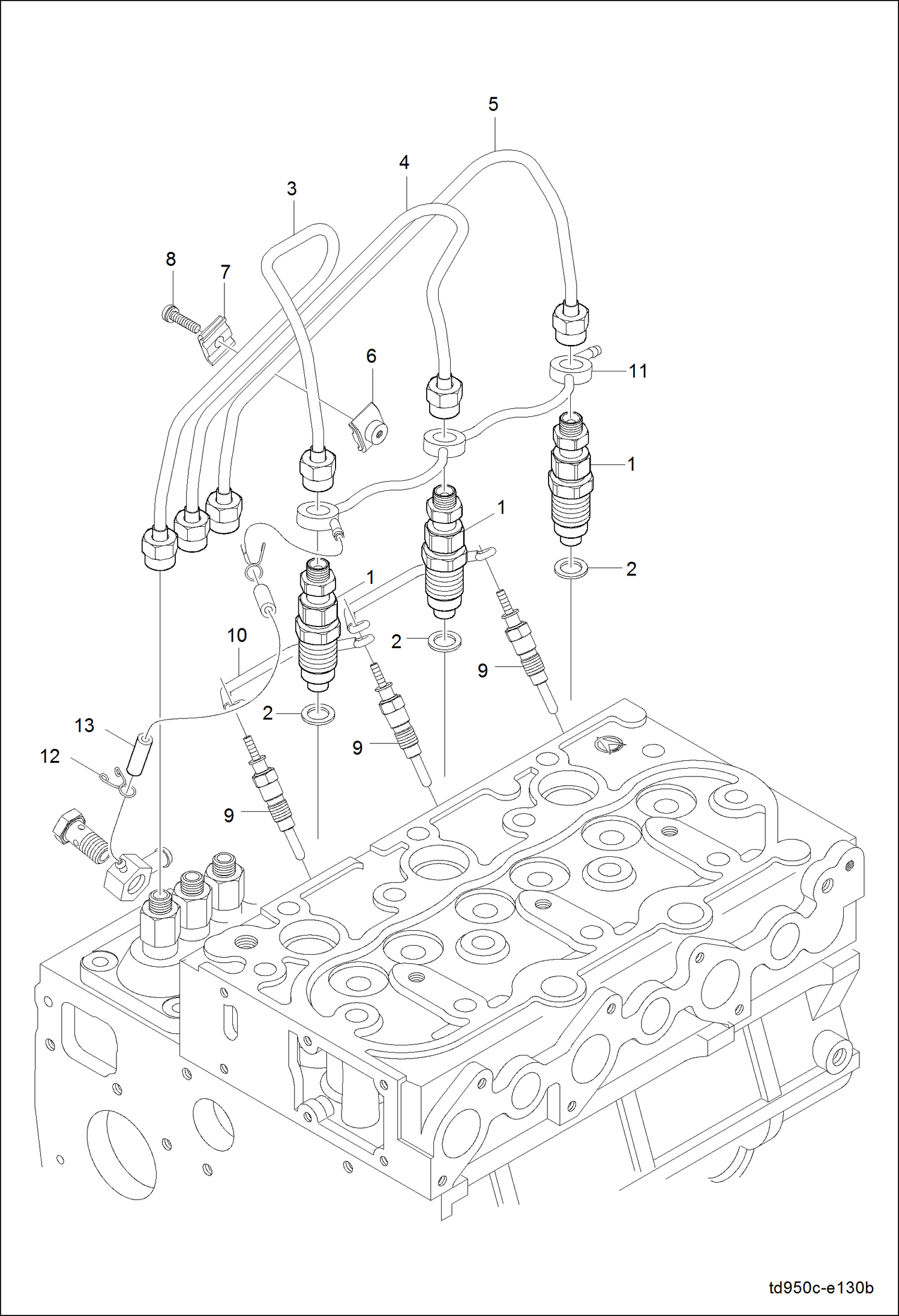 Схема запчастей Bobcat CT120 - NOZZLE HOLDER GROUP POWER UNIT