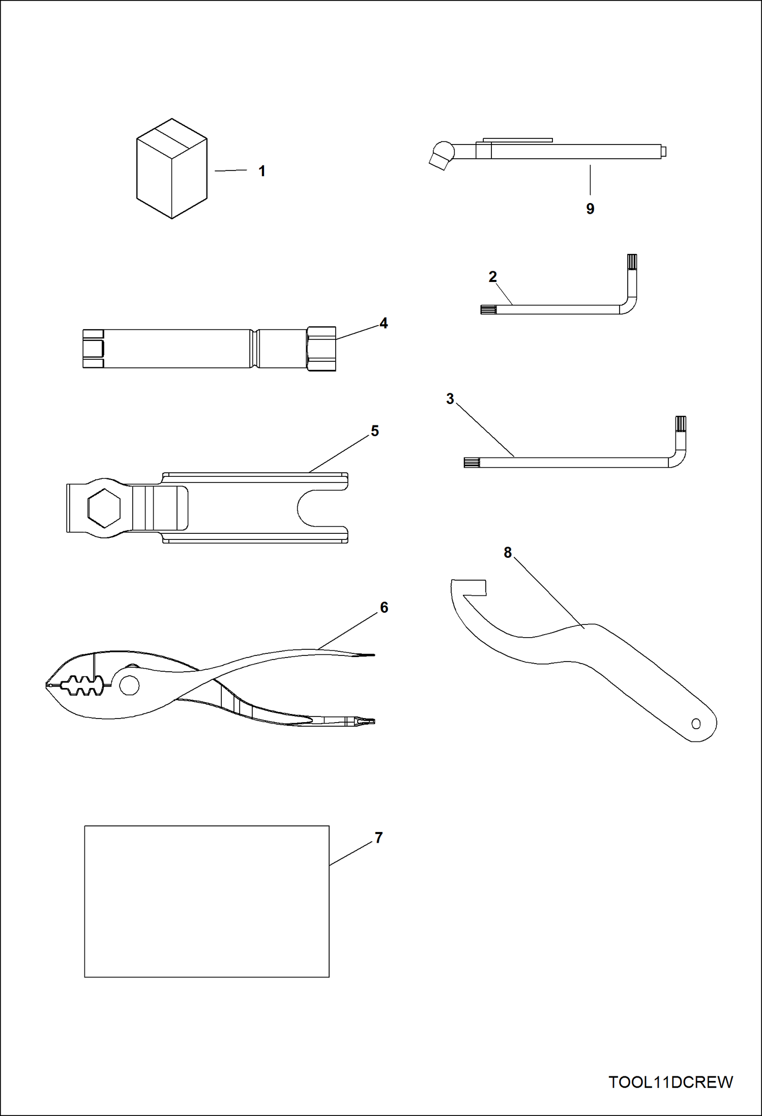 Схема запчастей Bobcat 3400 - REFERENCES, TOOL KIT & OWNERS MANUALS MAINTENANCE ITEMS