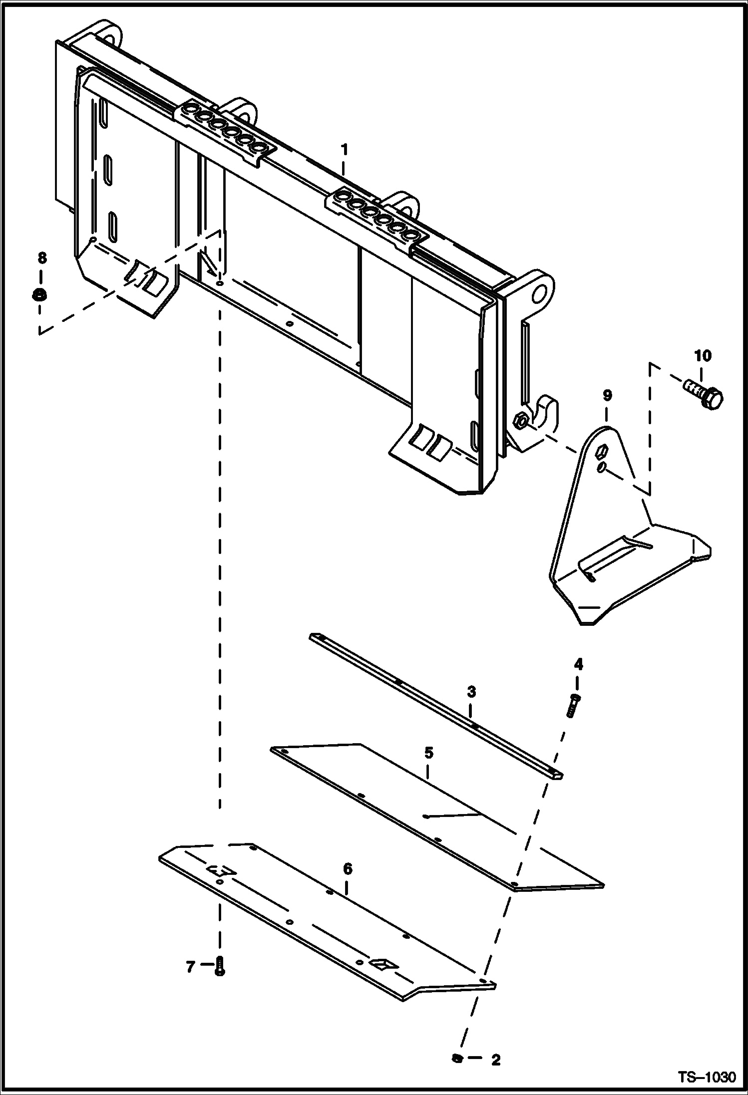 Схема запчастей Bobcat TRENCHERS - TRENCHER (Mounting Frame) (LT305) Loader