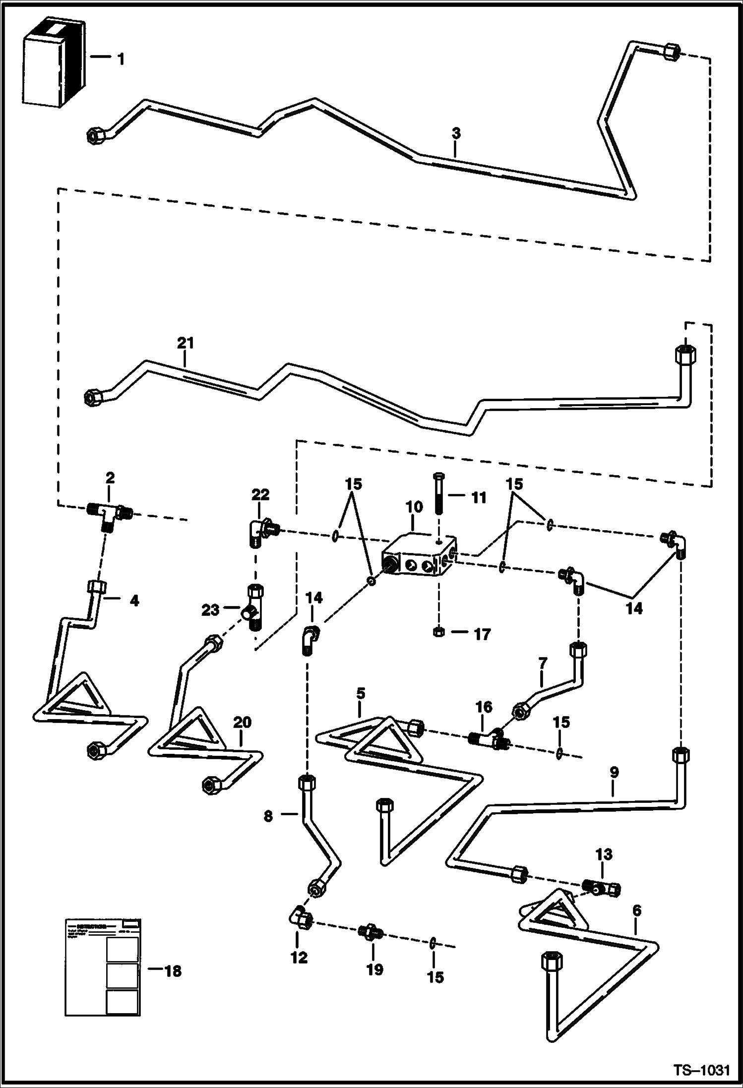 Схема запчастей Bobcat 700s - BUCKET POSITIONING VALVE KIT (S/N 5086 20307 & Below) ACCESSORIES & OPTIONS