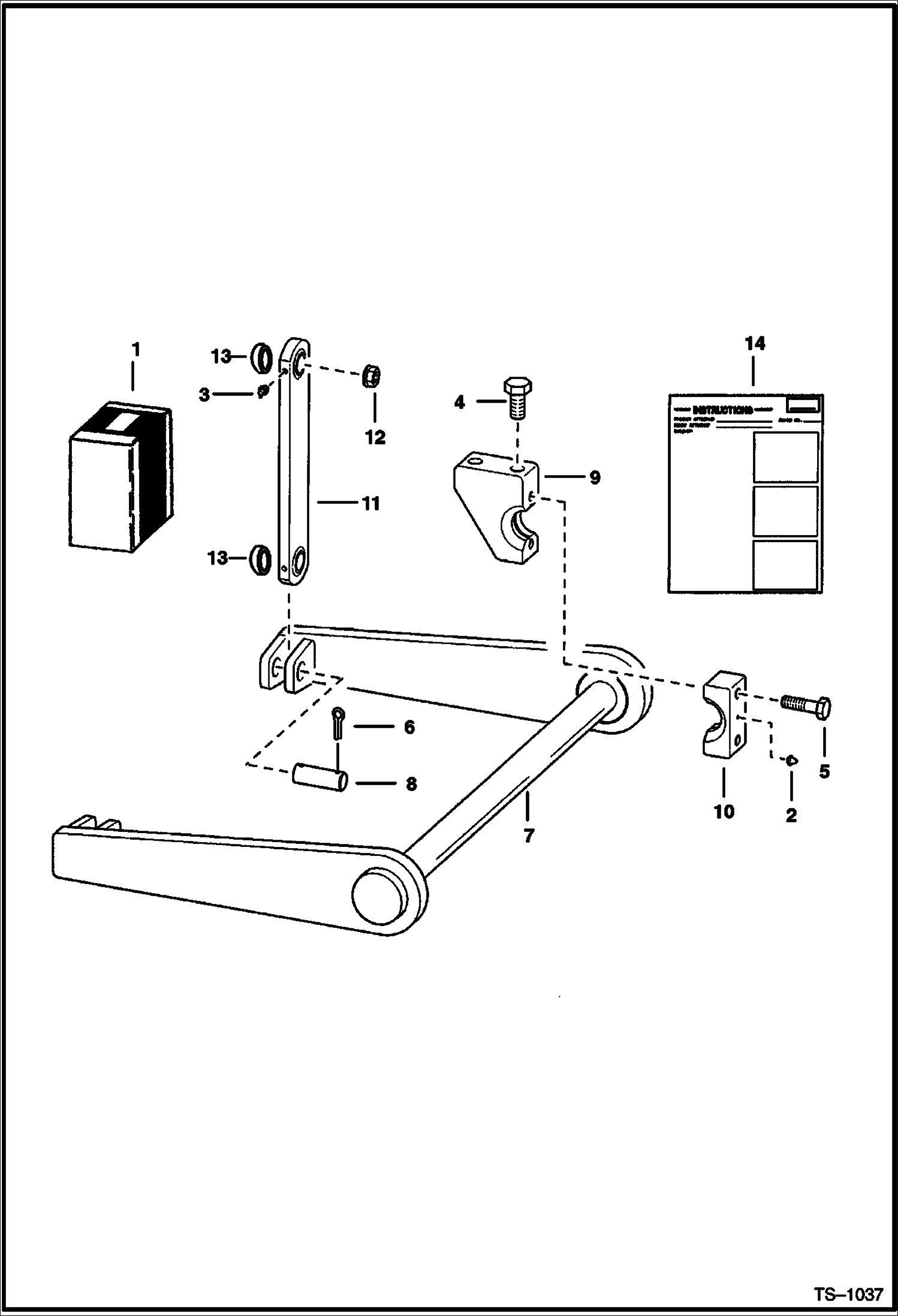 Схема запчастей Bobcat Articulated Loaders - TORSION BAR KIT (S/N 11446 & Above) ACCESSORIES & OPTIONS