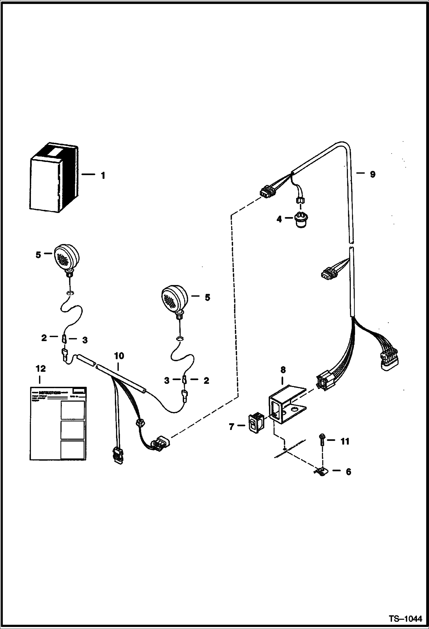 Схема запчастей Bobcat 800s - FLASHER LIGHTS (S/N 5141 12611 & Below) ACCESSORIES & OPTIONS