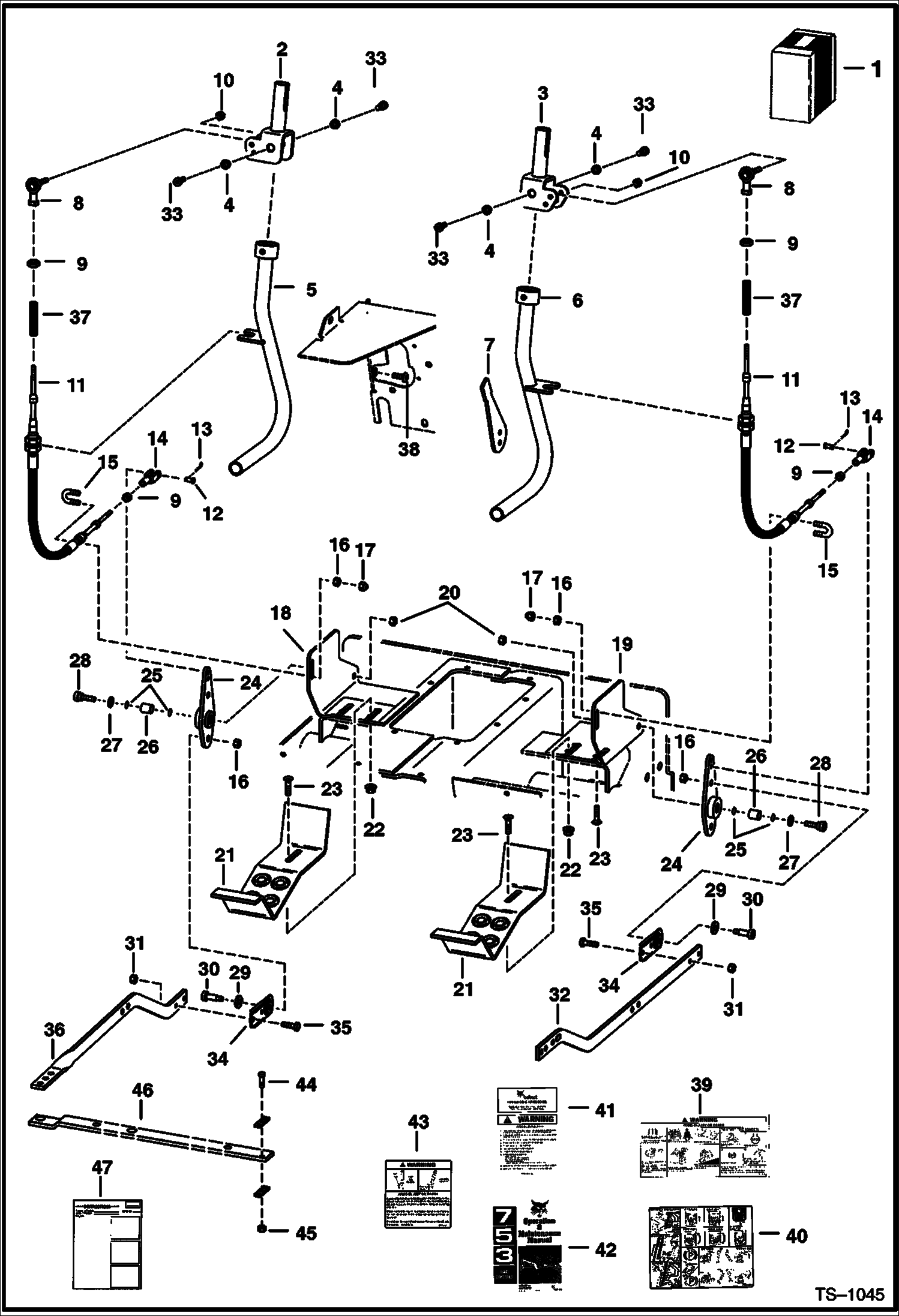 Схема запчастей Bobcat 700s - HAND CONTROL KIT (S/N 5086 13487 & Below) ACCESSORIES & OPTIONS