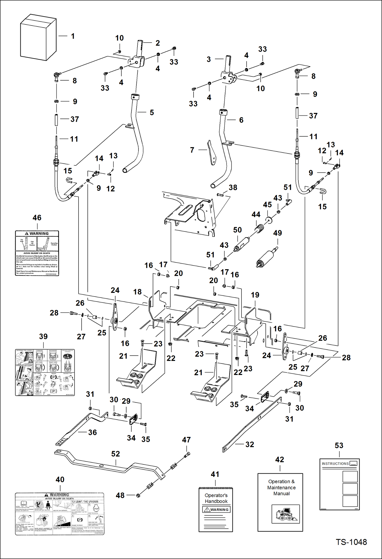 Схема запчастей Bobcat 800s - HAND CONTROLS KIT (S/N 5084 11353 & Below) ACCESSORIES & OPTIONS