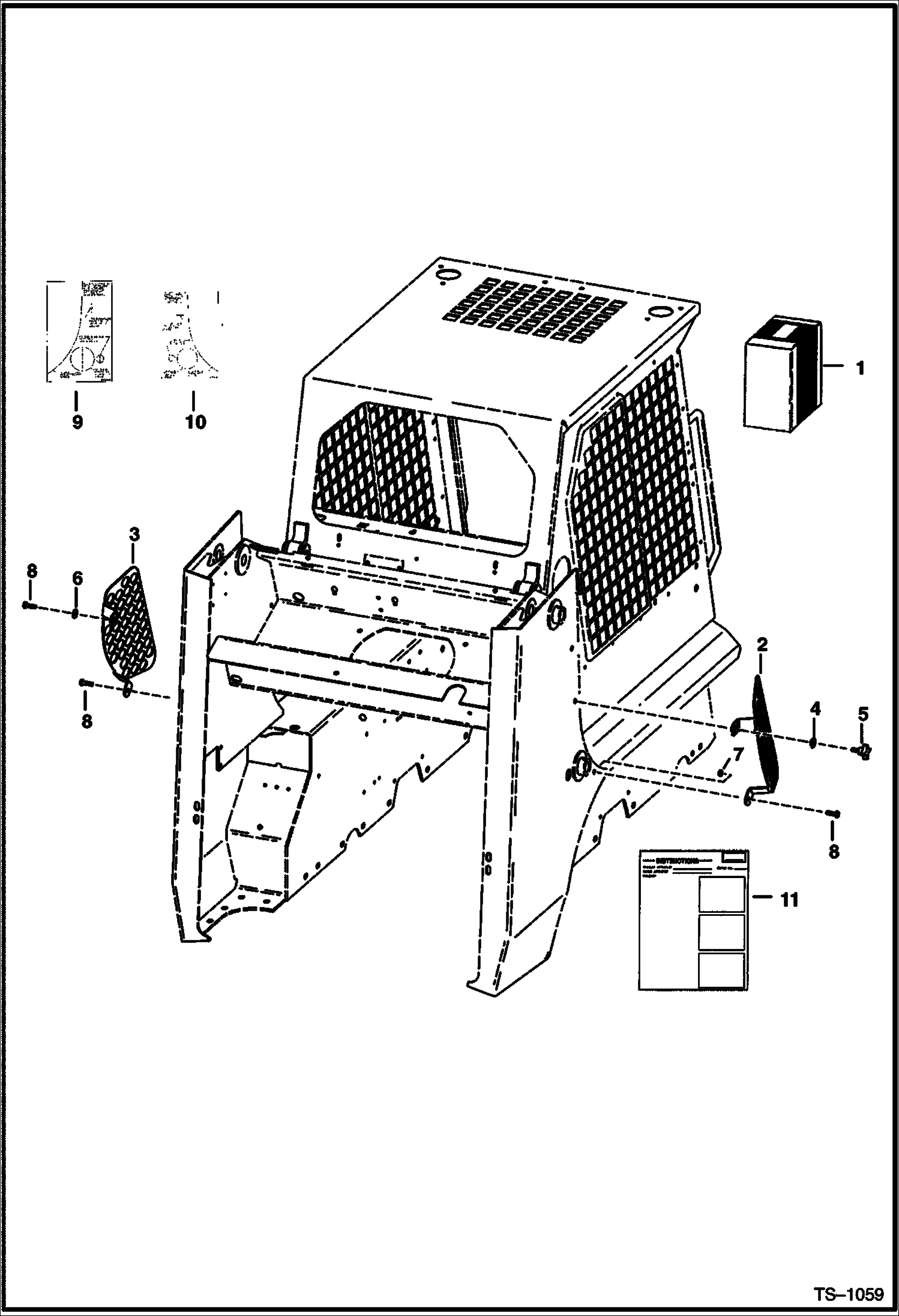 Схема запчастей Bobcat 600s - AIR DEFLECTOR KIT ACCESSORIES & OPTIONS