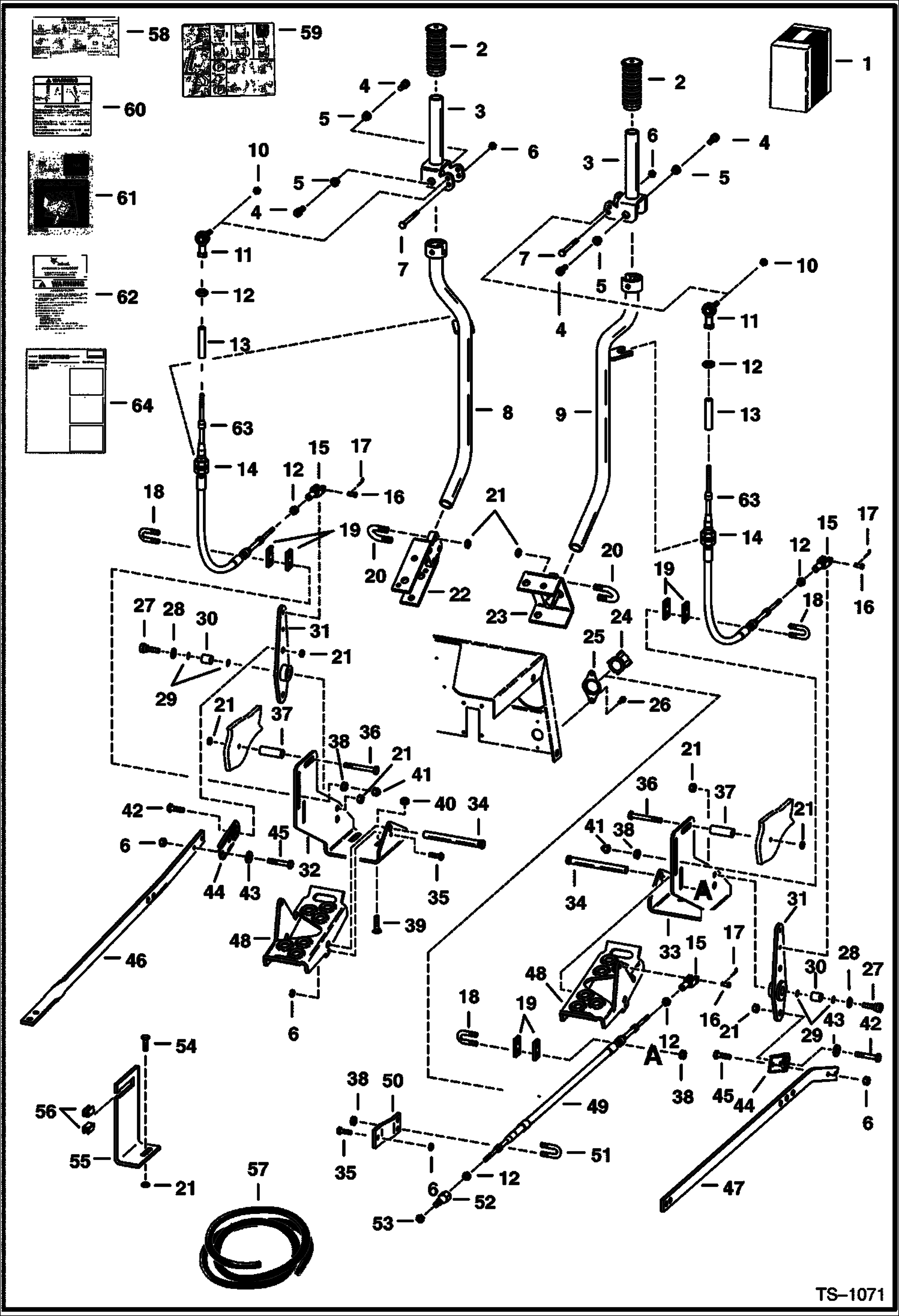 Схема запчастей Bobcat 800s - HAND CONTROLS KIT ACCESSORIES & OPTIONS