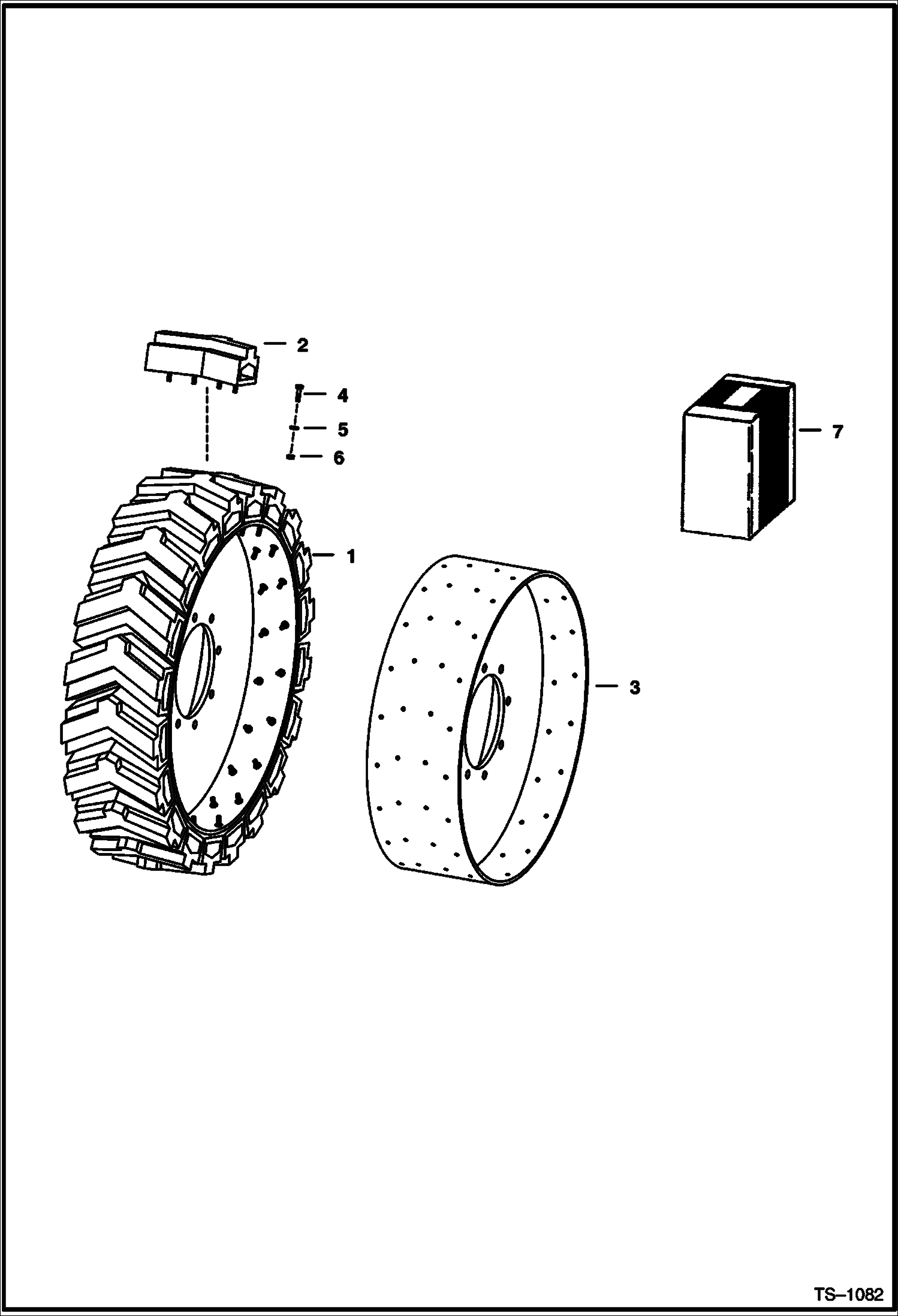 Схема запчастей Bobcat 700s - TIRES & RIMS (Solid Tire) ACCESSORIES & OPTIONS