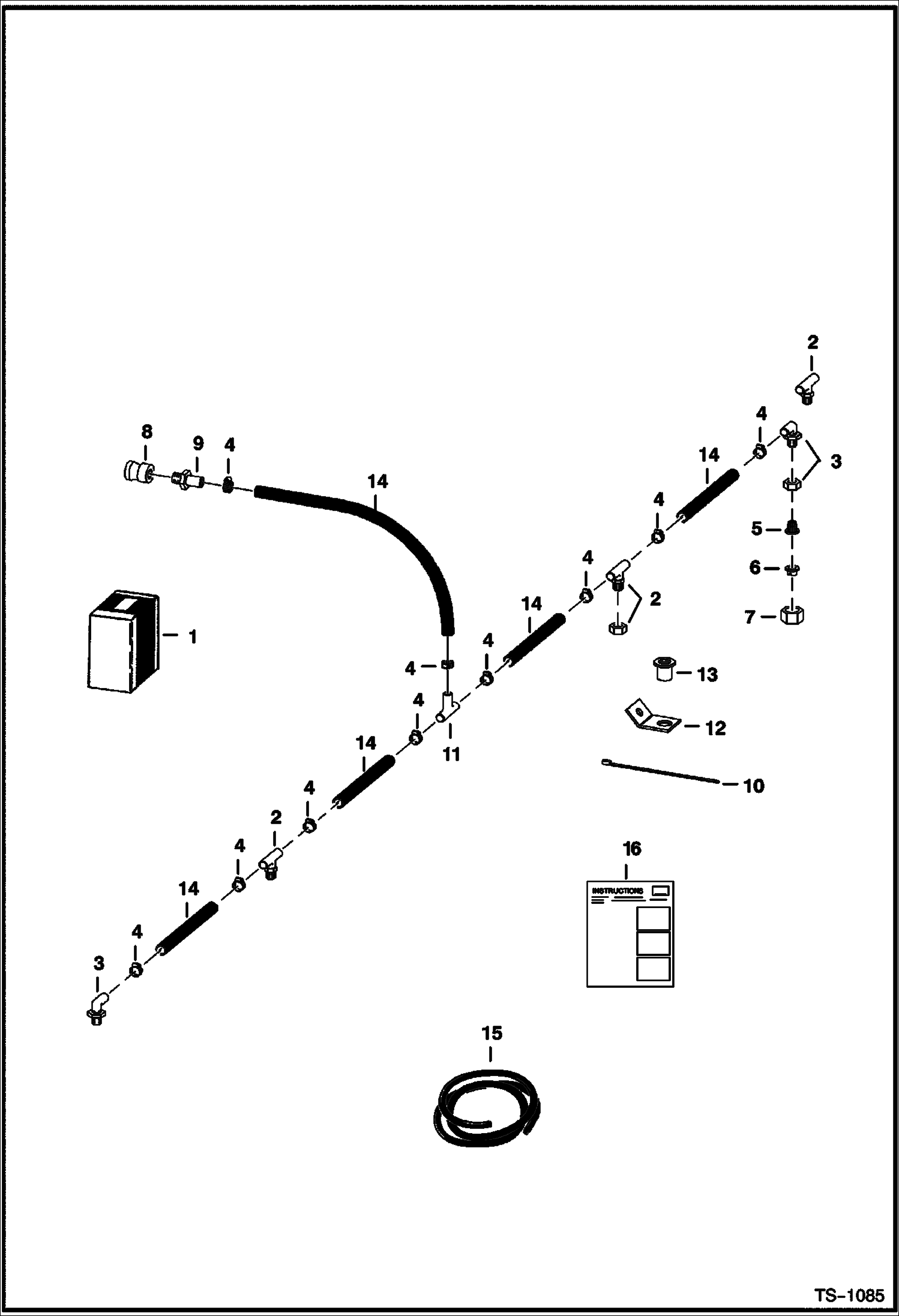 Схема запчастей Bobcat VIBRATORY ROLLER - VIBRATORY ROLLER (Nozzle Spray Kit) Loader