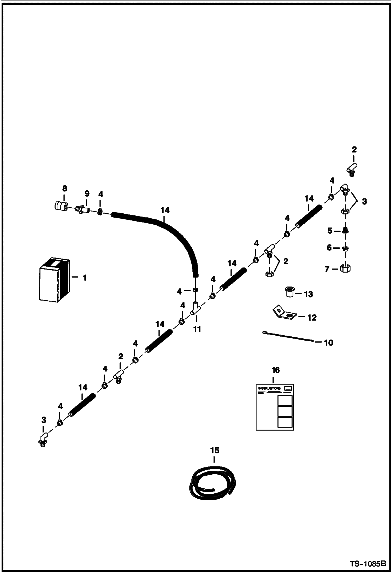 Схема запчастей Bobcat SPRAYER - SPRAYER (Nozzle Spray Kit) Loader