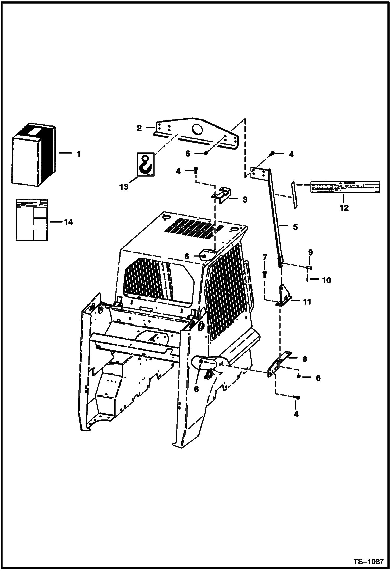 Схема запчастей Bobcat 500s - LIFT KIT (Single Point) ACCESSORIES & OPTIONS