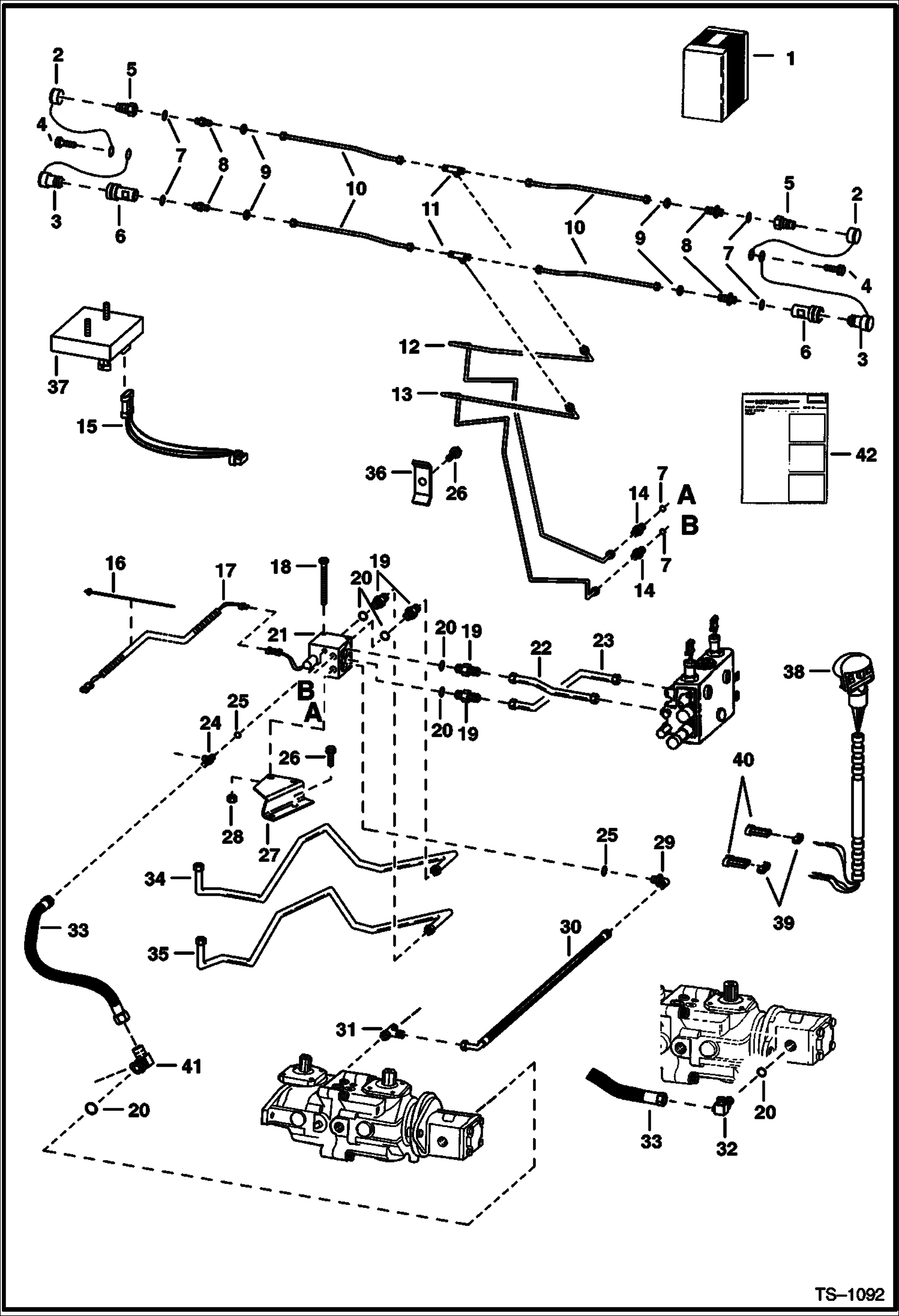 Схема запчастей Bobcat 700s - REAR AUXILIARY ACCESSORIES & OPTIONS