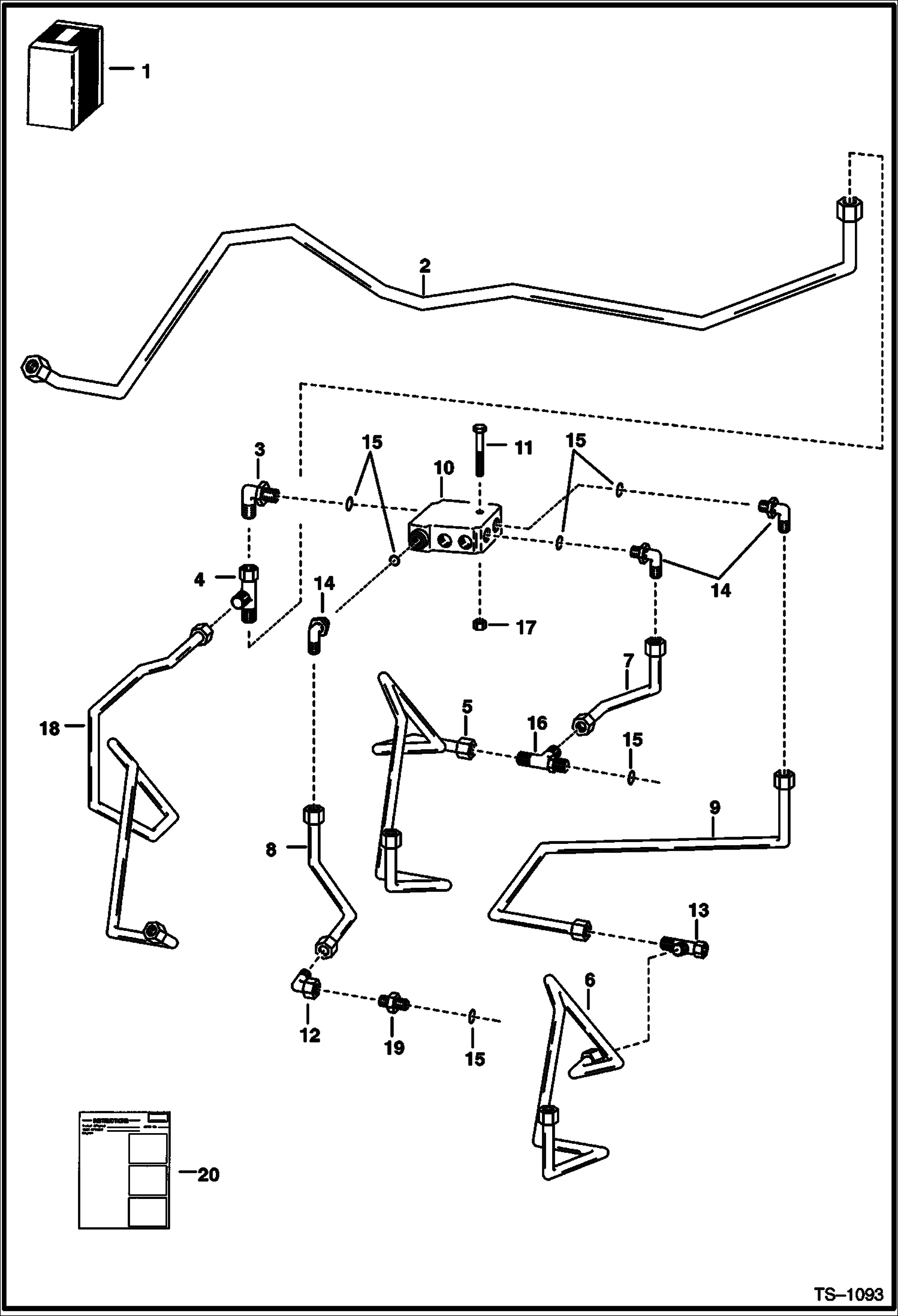 Схема запчастей Bobcat 700s - BUCKET POSITIONING VALVE KIT ACCESSORIES & OPTIONS