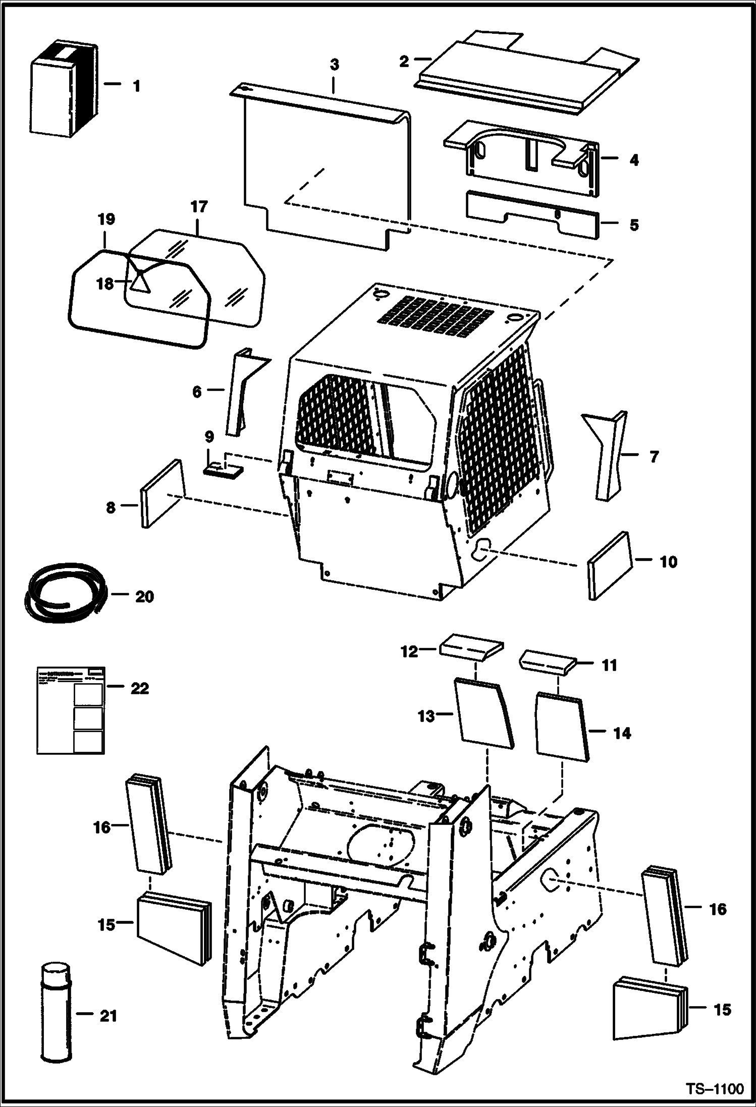 Схема запчастей Bobcat 800s - SOUND OPTION (90 Decibels) (S/N 5101 27181 & Below) ACCESSORIES & OPTIONS