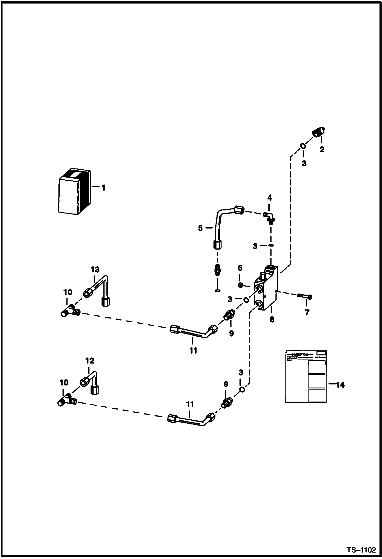 Схема запчастей Bobcat 800s - BUCKET POSITIONING VALVE KIT ACCESSORIES & OPTIONS