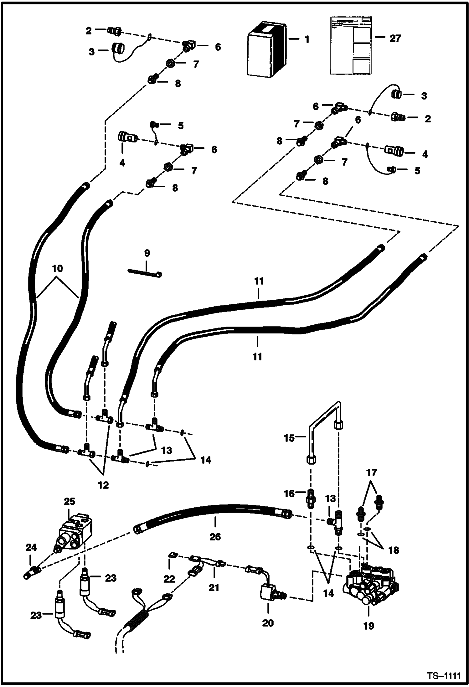 Схема запчастей Bobcat 800s - REAR AUXILIARY (S/N 5102 50691, 5084 15215, 5101 26791 & Below) (S/Ns 5103 75001, 5097 15001 & Above) ACCESSORIES & OPTIONS